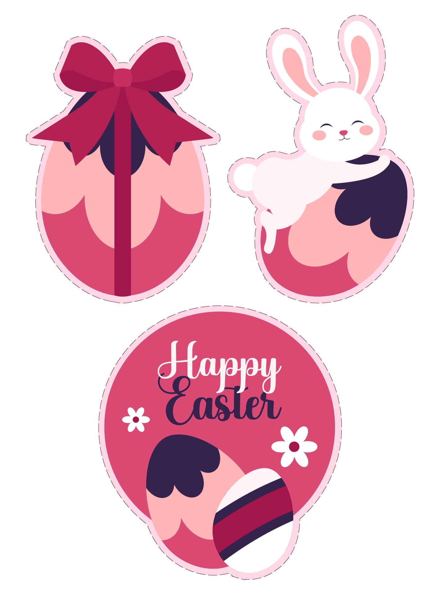 Printable Happy Easter Stickers