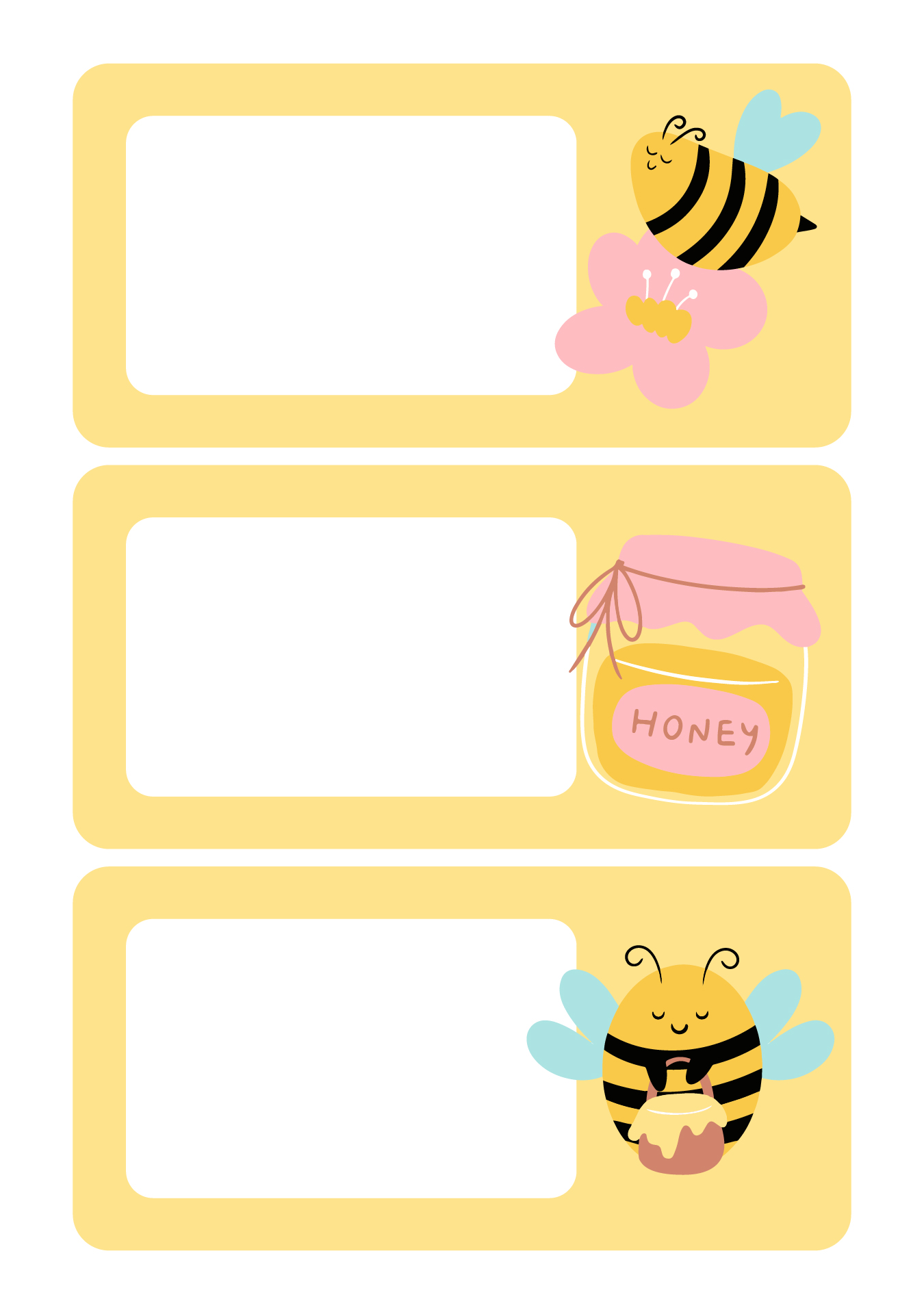 Printable Honey Bee Name Badges