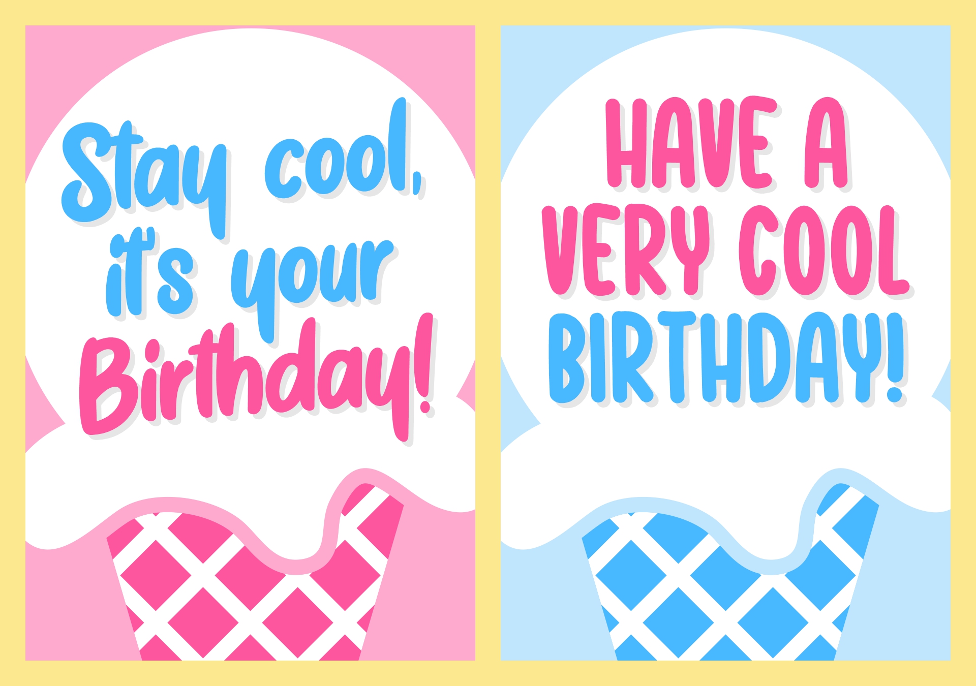 Printable Ice Cream Gift Tags for Birthday