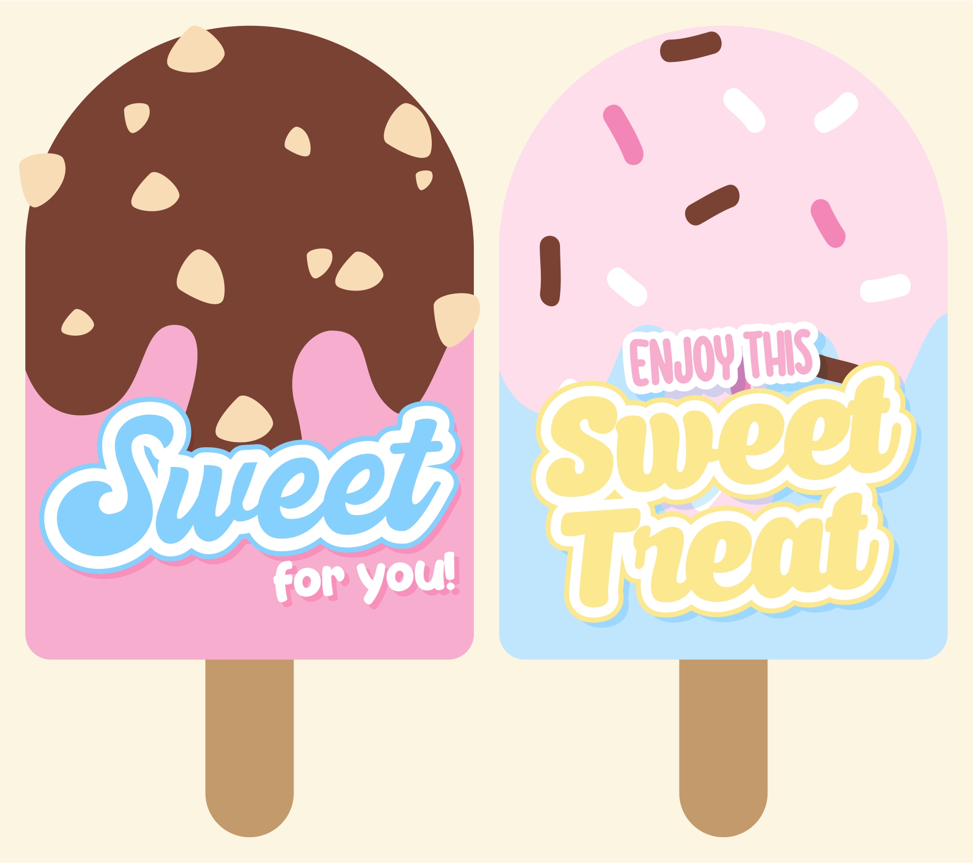 Printable Ice Cream Shoppe Gift Tags