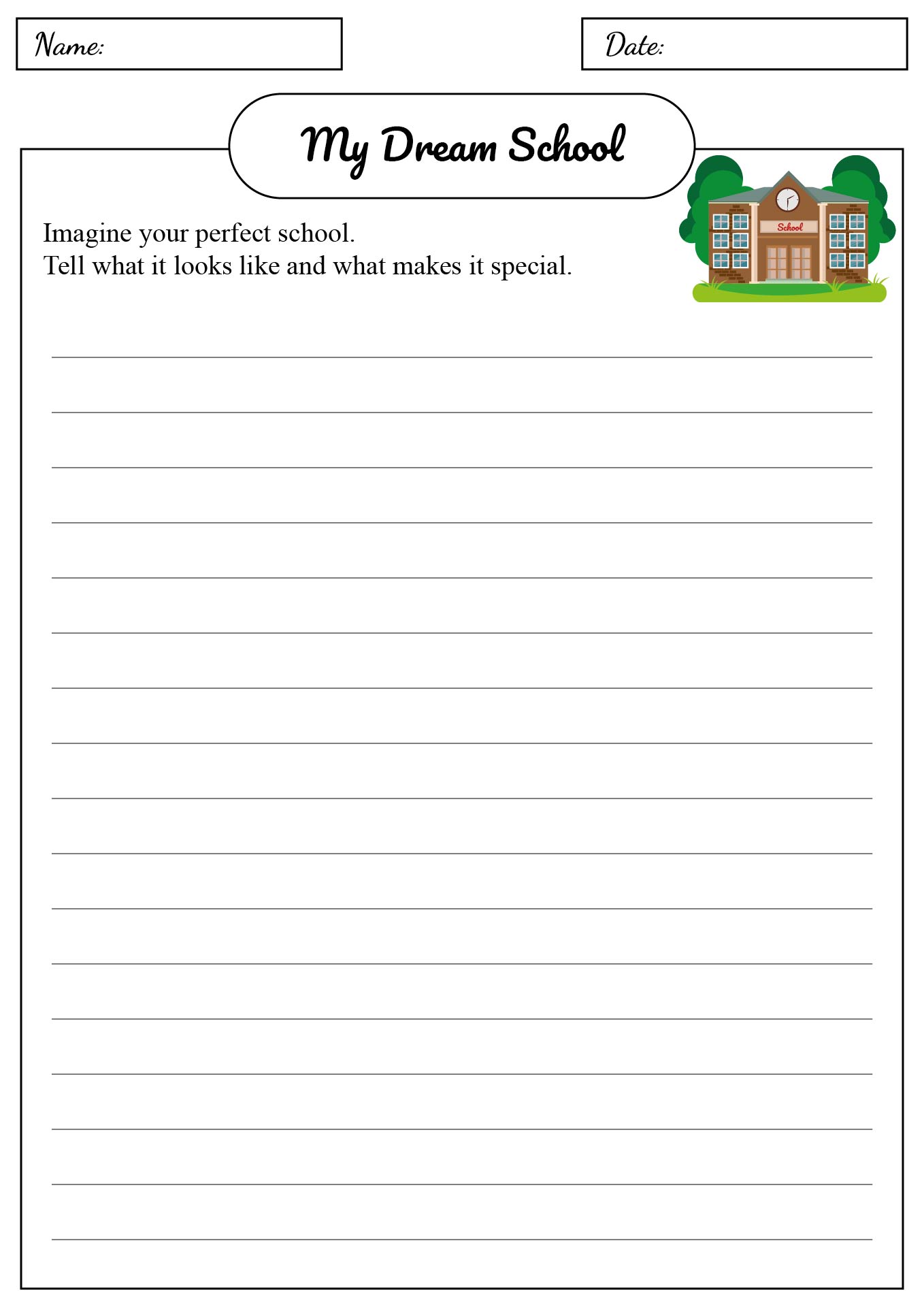 Printable Journal Prompts for 3rd Grade