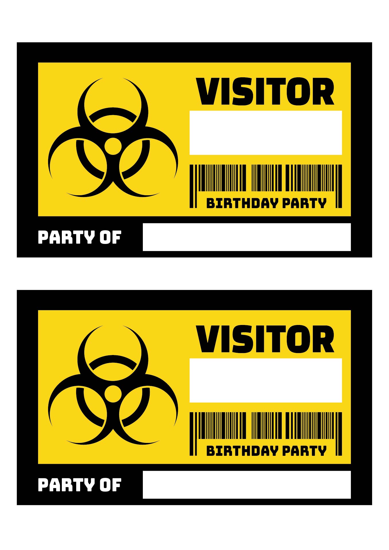 Printable Mad Scientist Party Badges