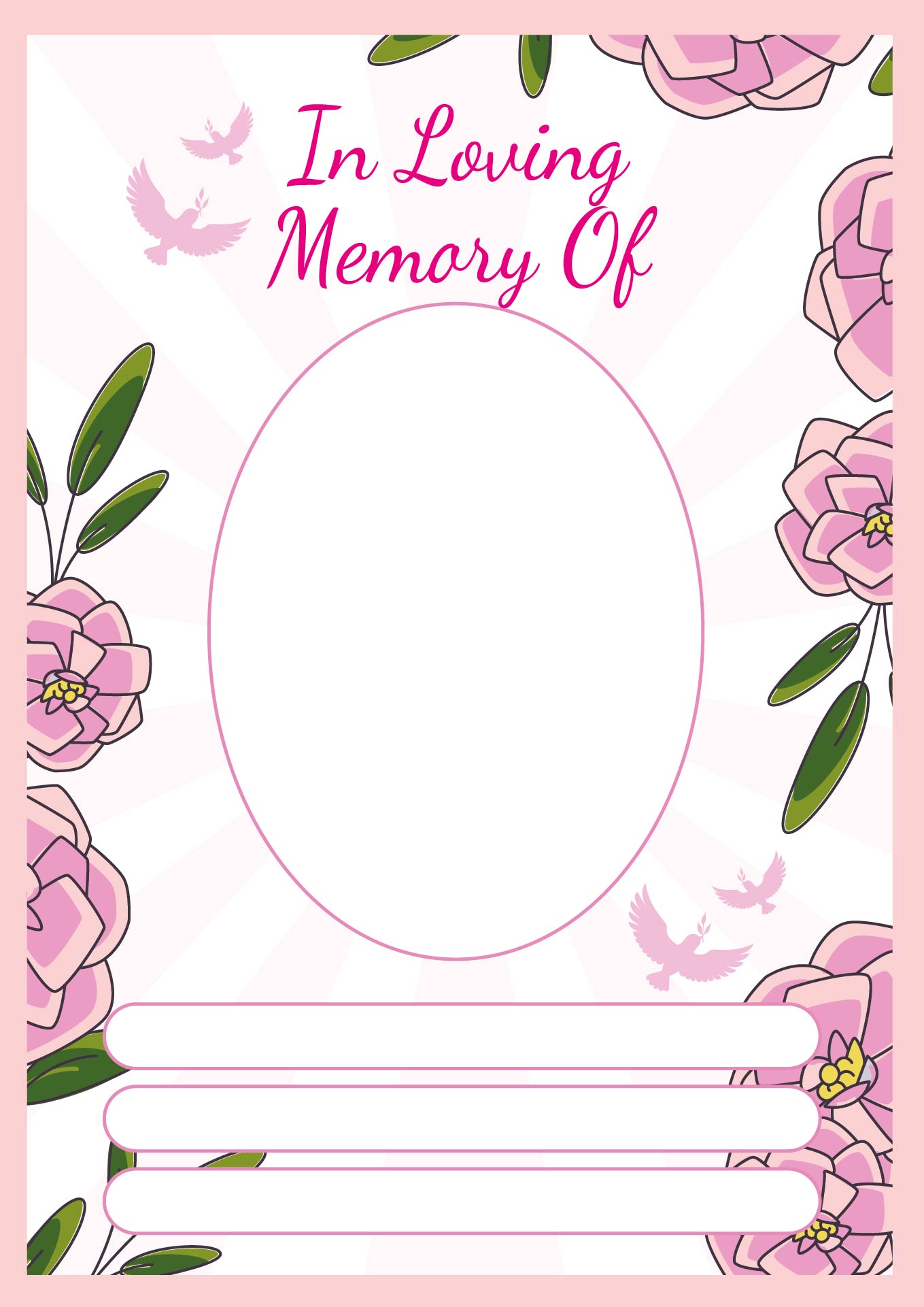 Printable Memorial Service Program