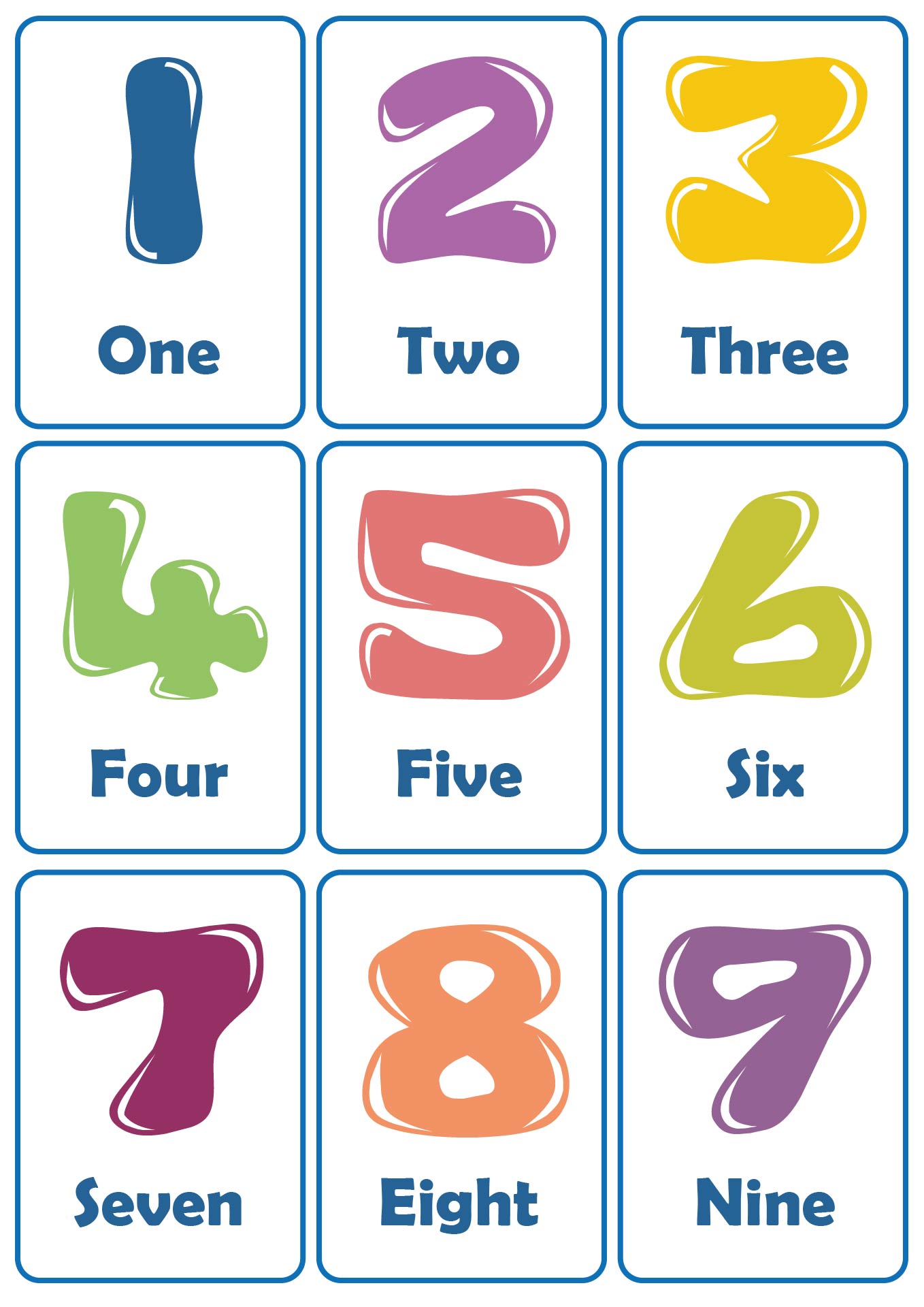 Printable Number Cards for Kindergarten Printable Number Cards for Kindergarten
