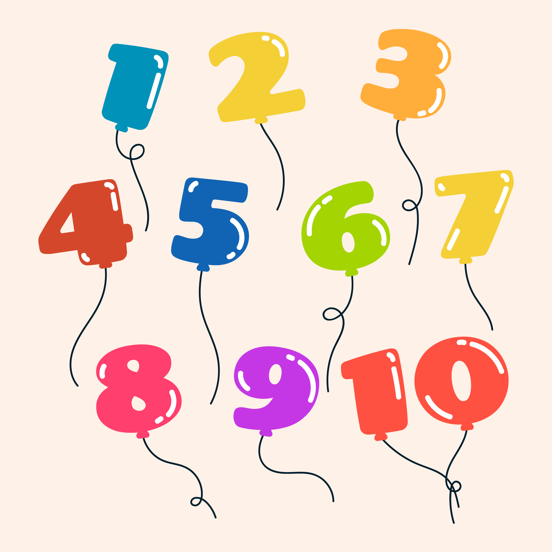 Printable Number Poster for Toddlers