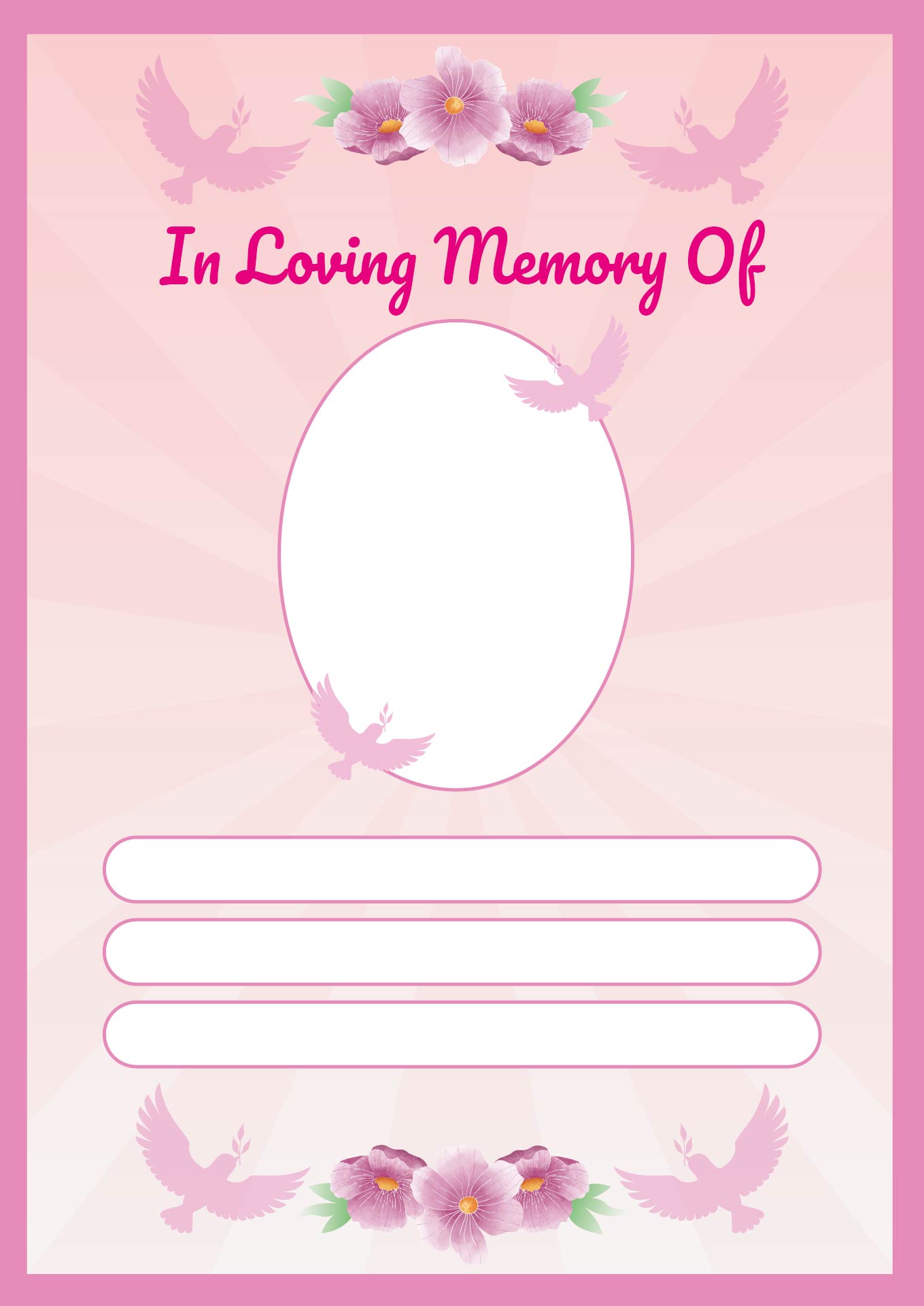 Printable Obituary Program Template