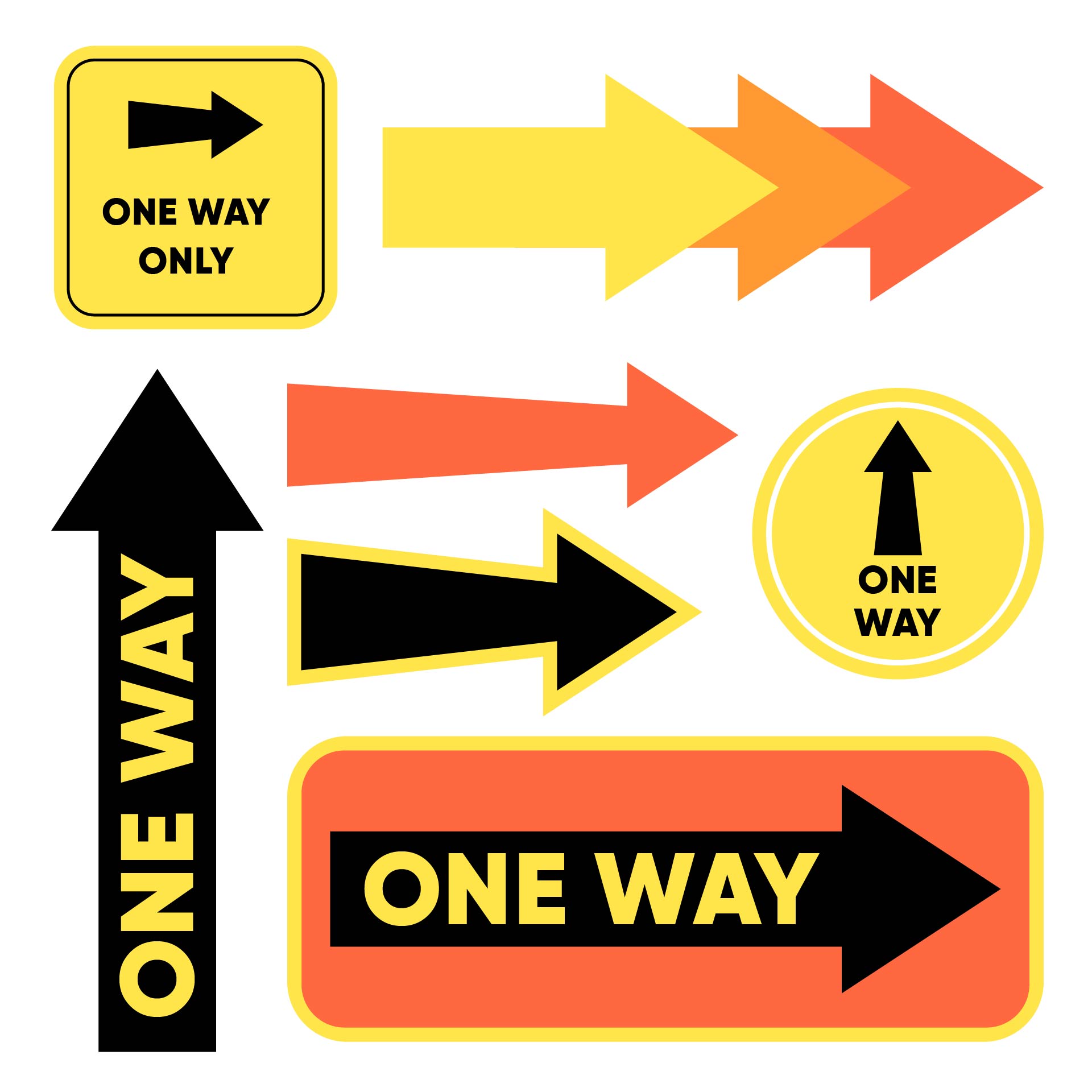 Printable One Way Arrows for Events