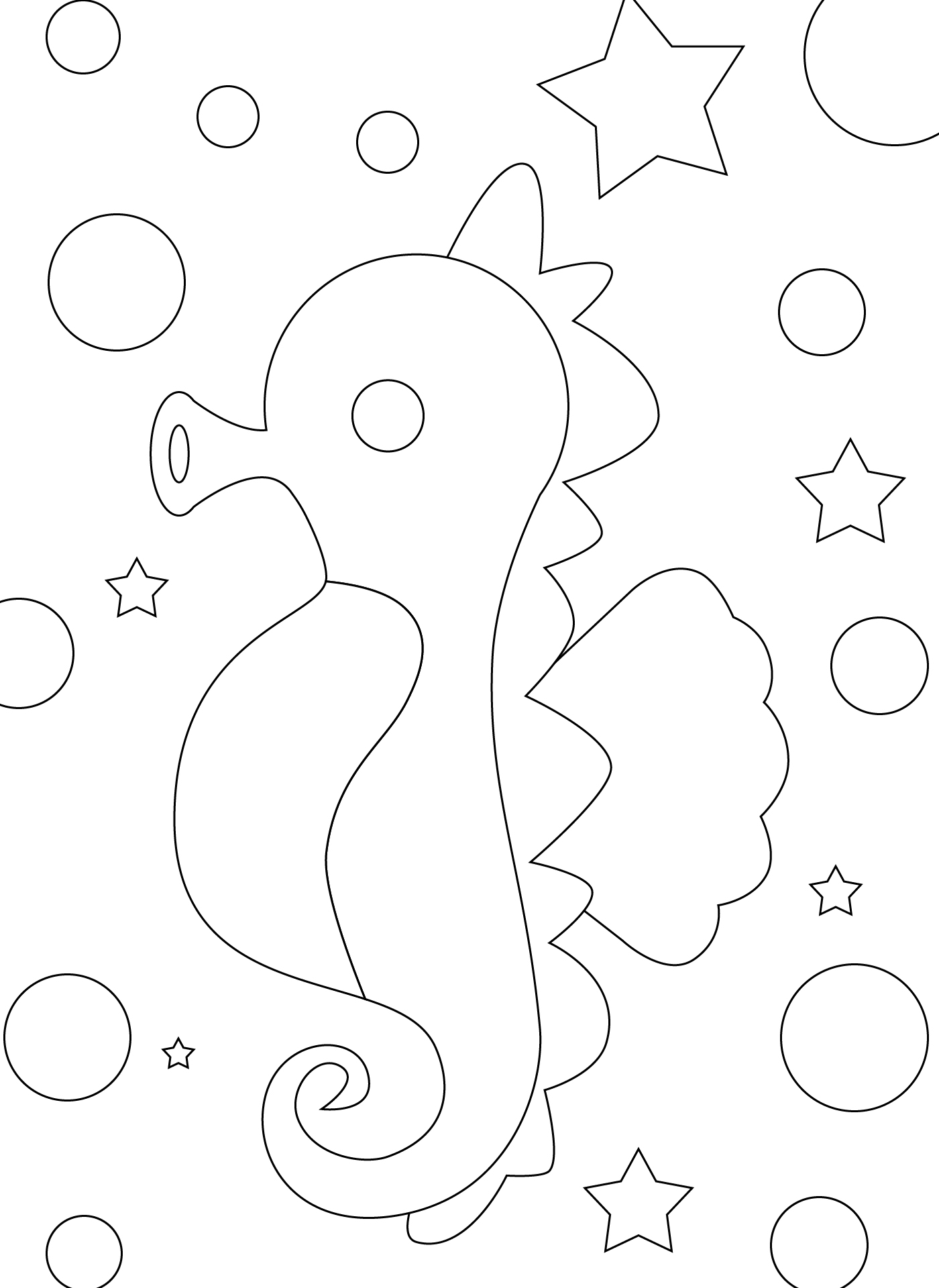 Printable seahorse pattern for coloring Printable seahorse pattern for coloring