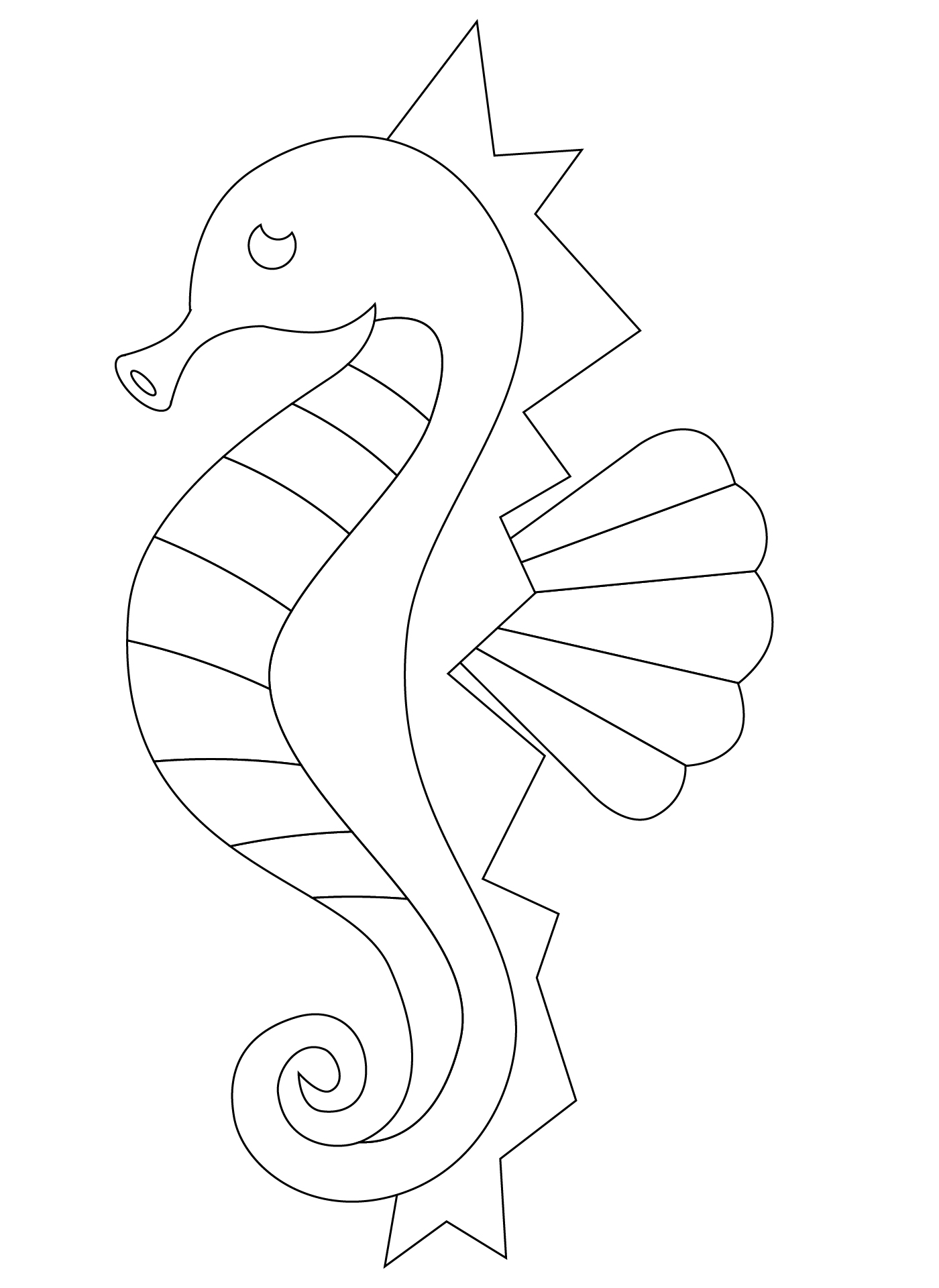 Printable seahorse pattern for embroidery Printable seahorse pattern for embroidery
