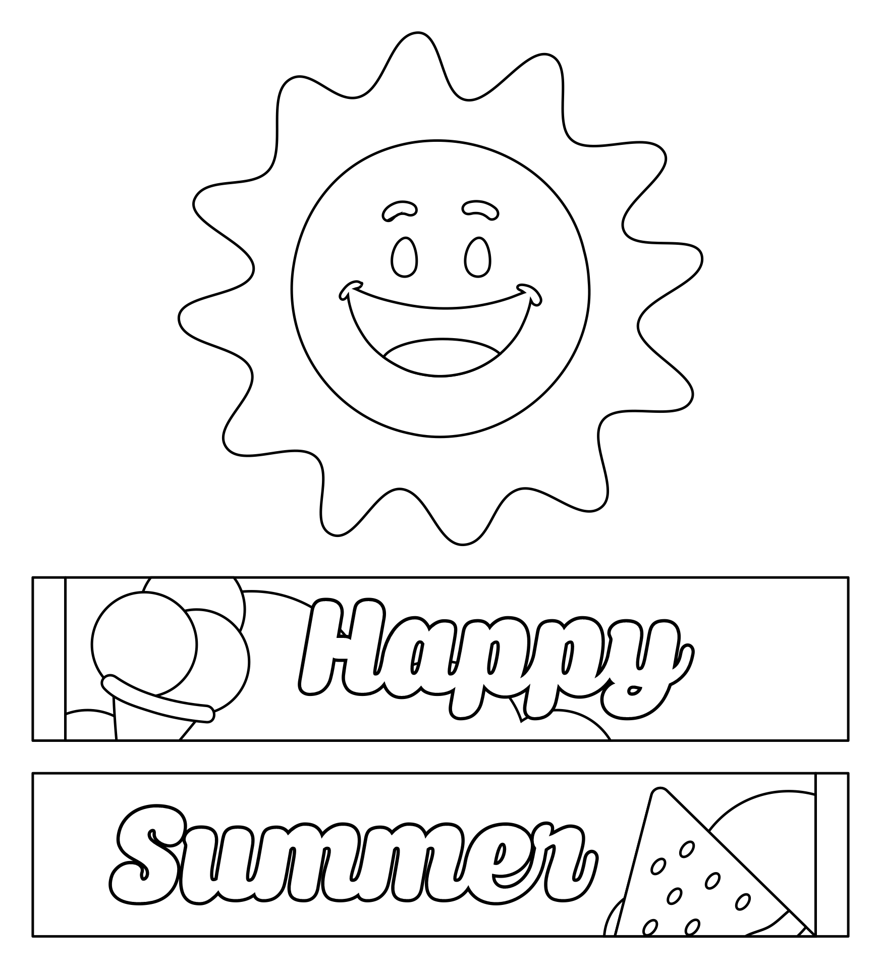 Printable Summer Crafts for Toddlers