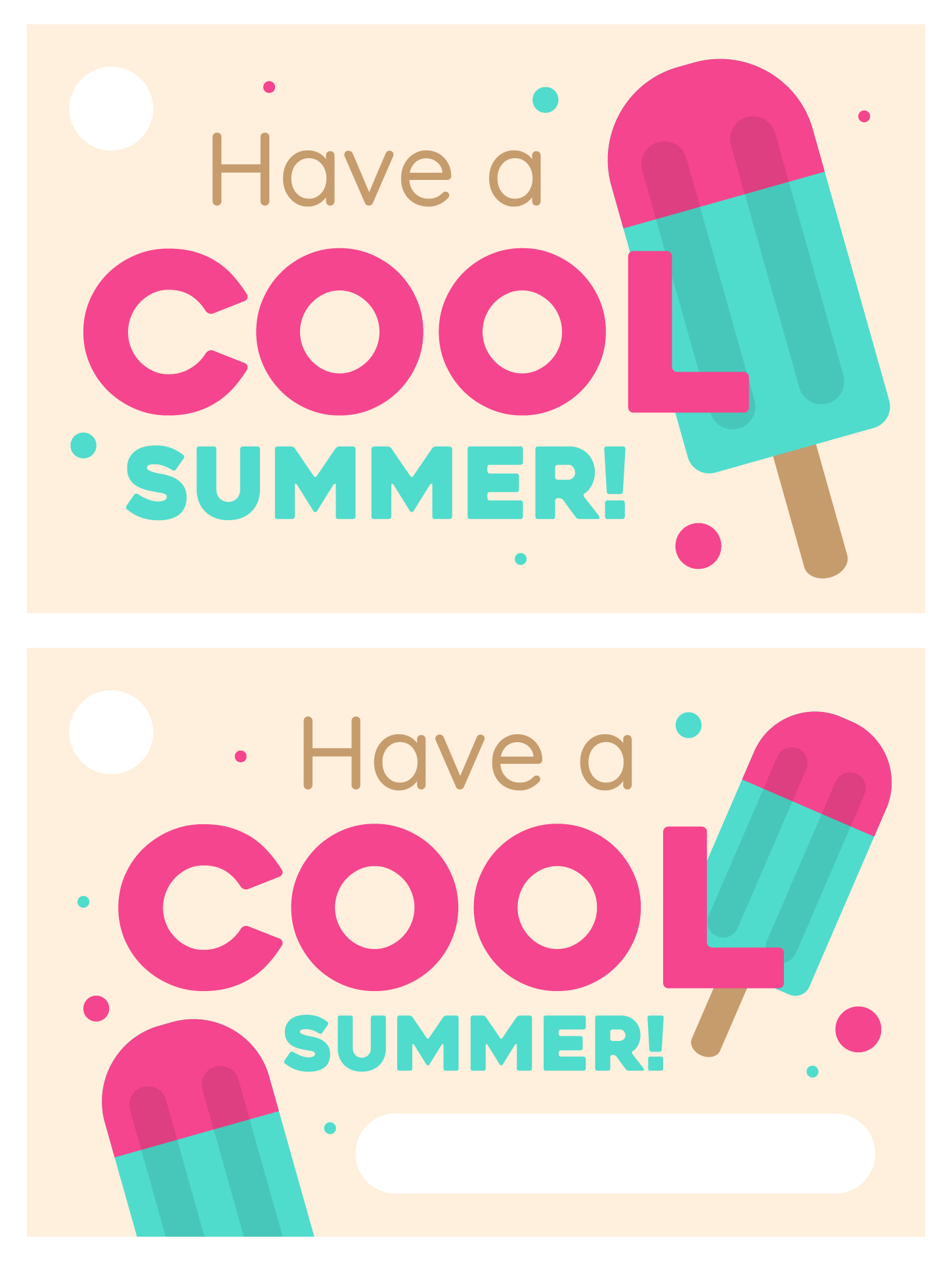 Printable Summer Gift Tags for a Cool Summer