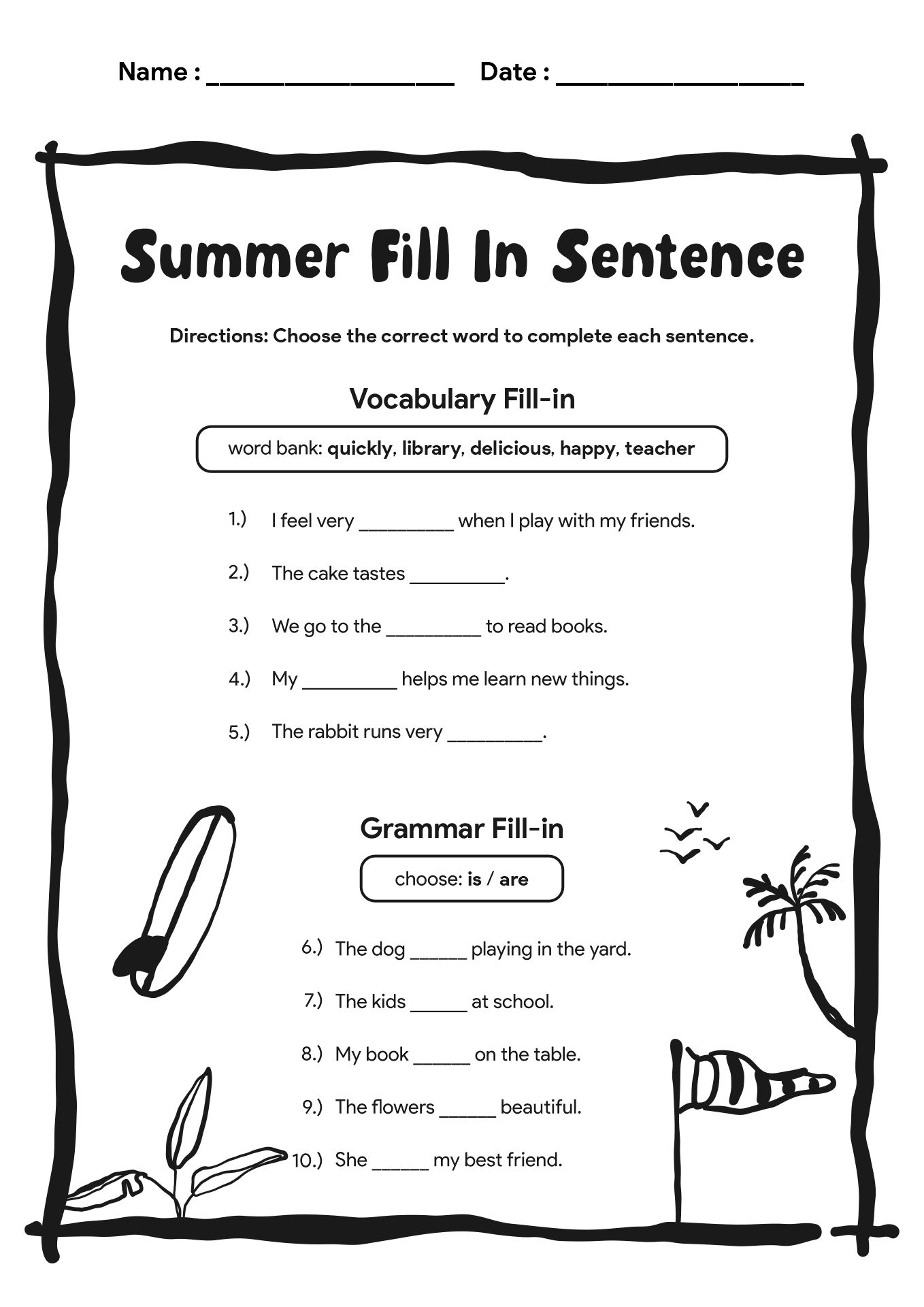 Printable Summer Packets for Third Grade