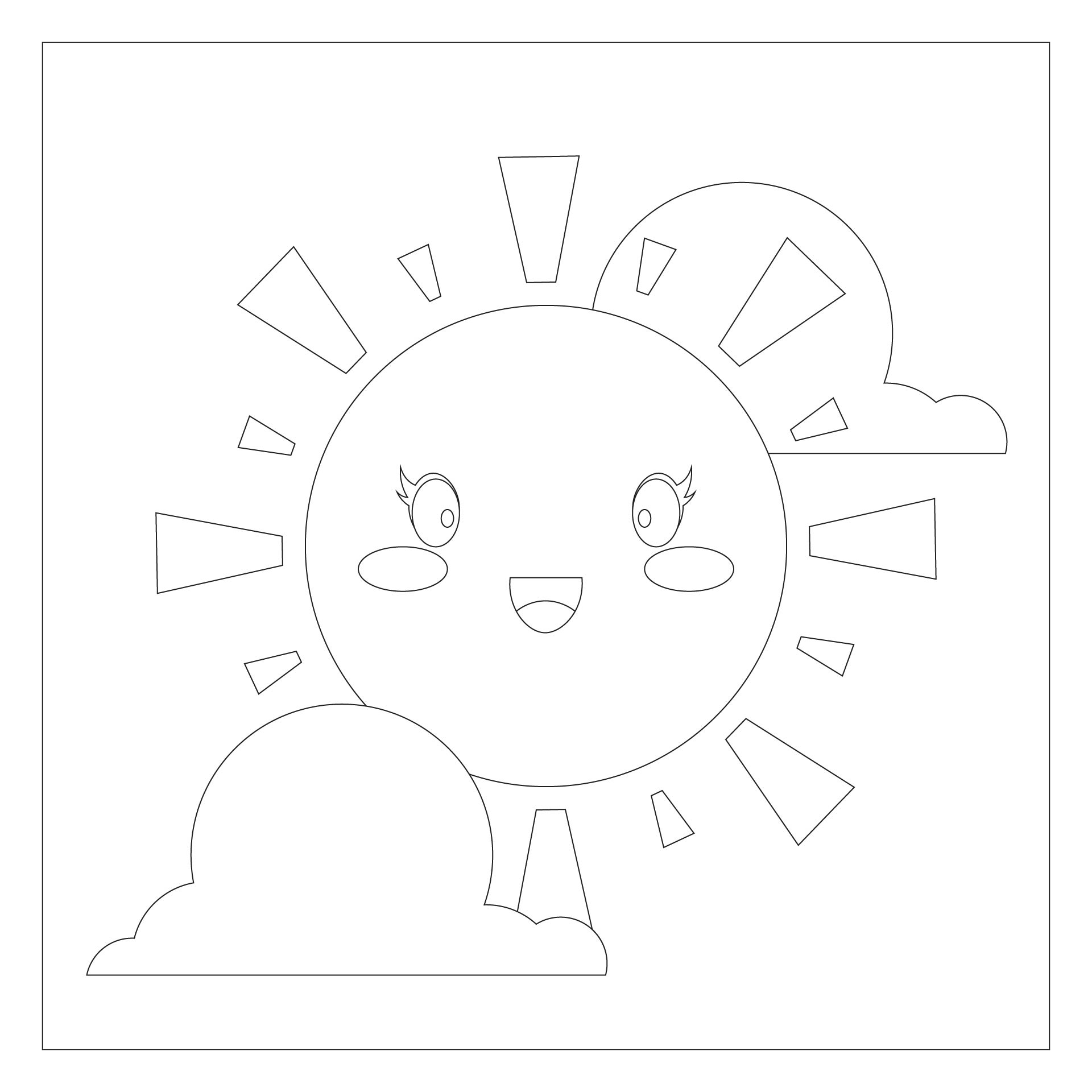 Printable Sun Coloring Pages for Kids