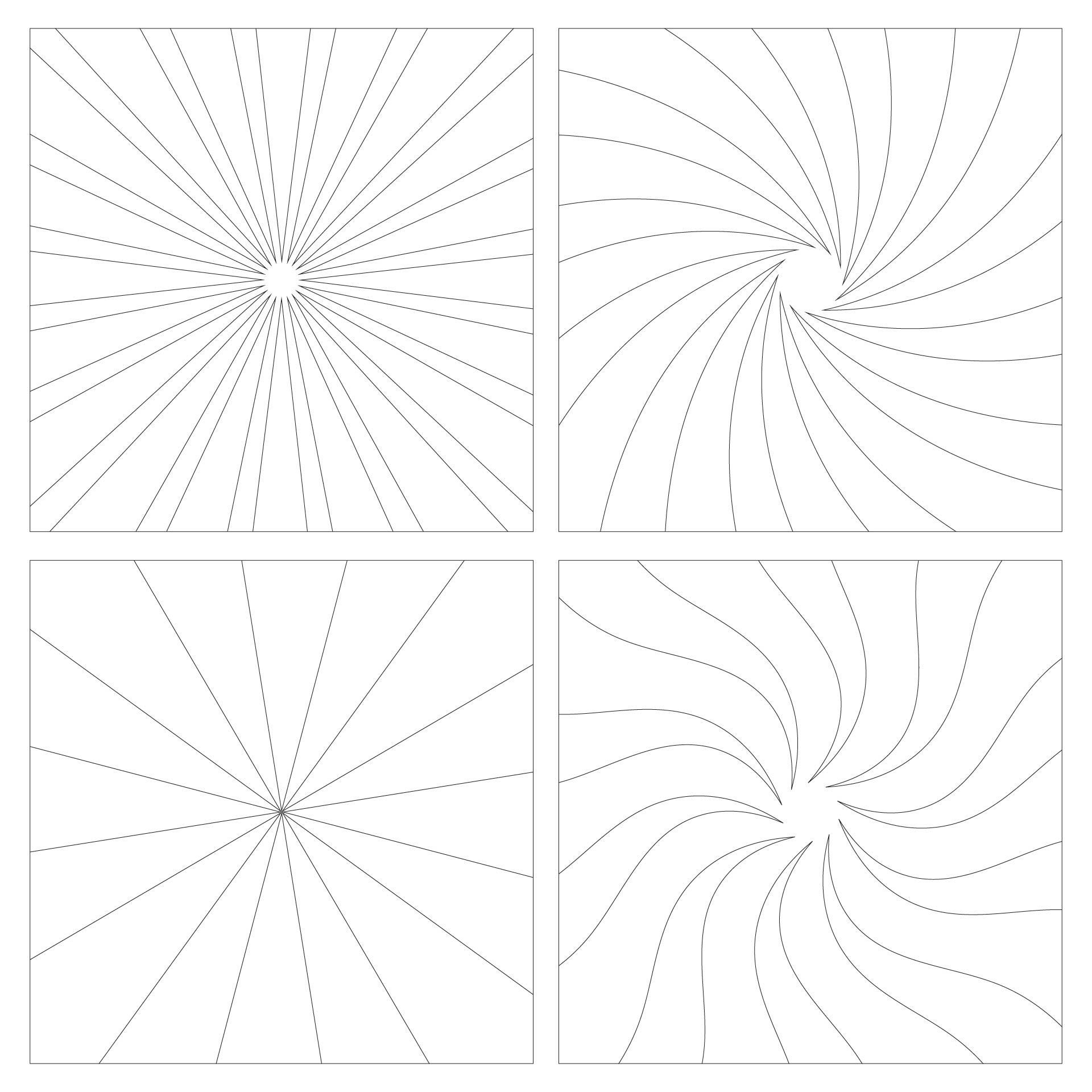 Printable Sunburst Patterns for Crafts