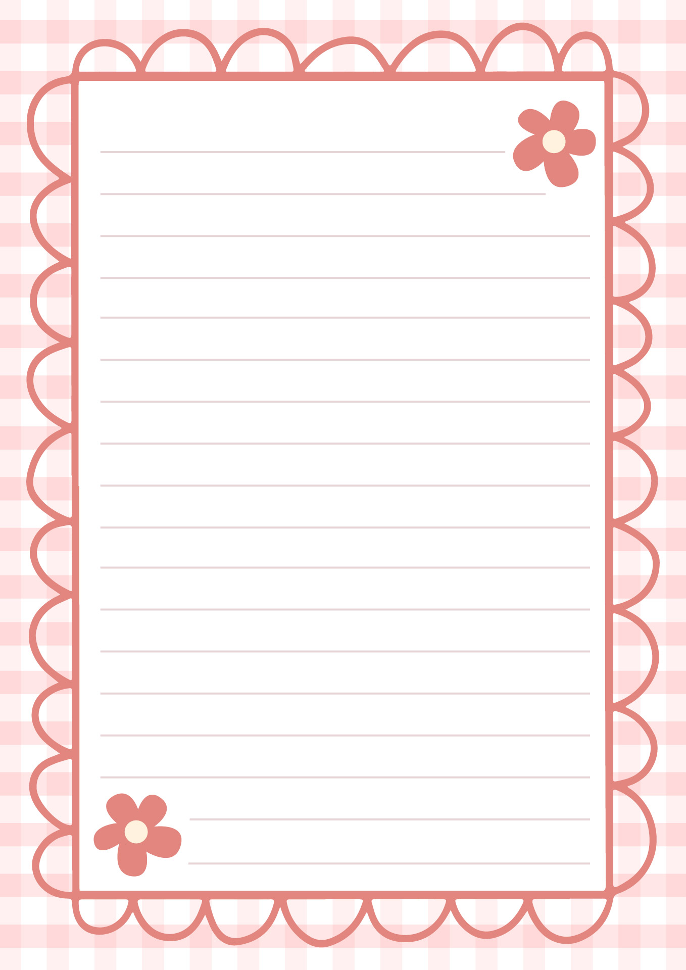 Printable Themed Letter Writing Paper for Children