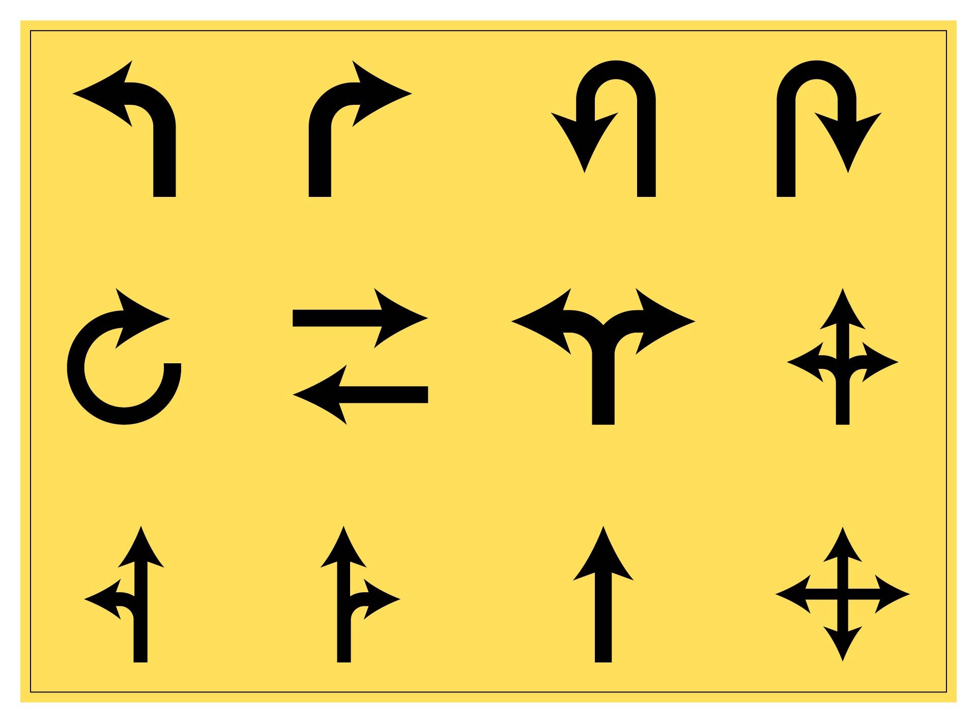Printable Traffic Direction Arrows