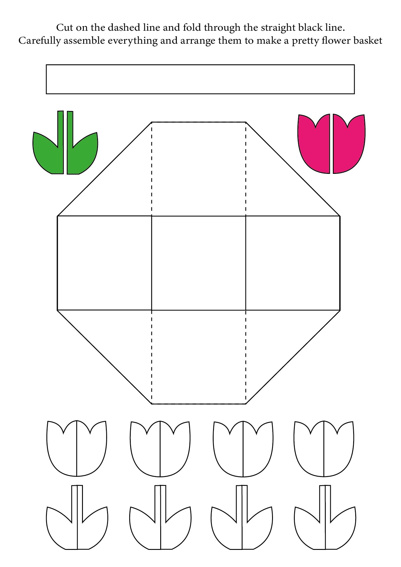 Printable Tulip Pattern for Easter Basket