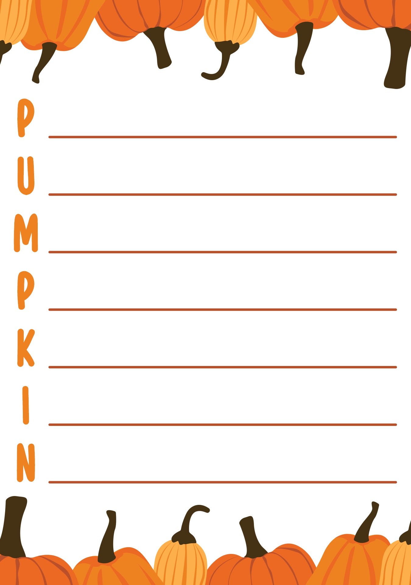 Pumpkin Poetry Writing Printables for Students