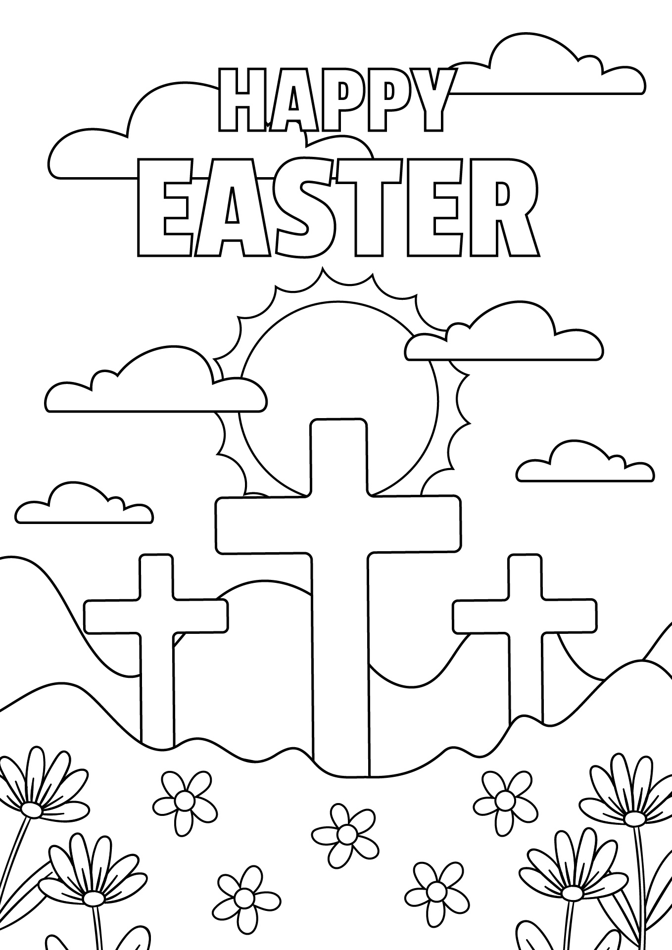 Religious Easter Cards to Color Religious Easter Cards to Color
