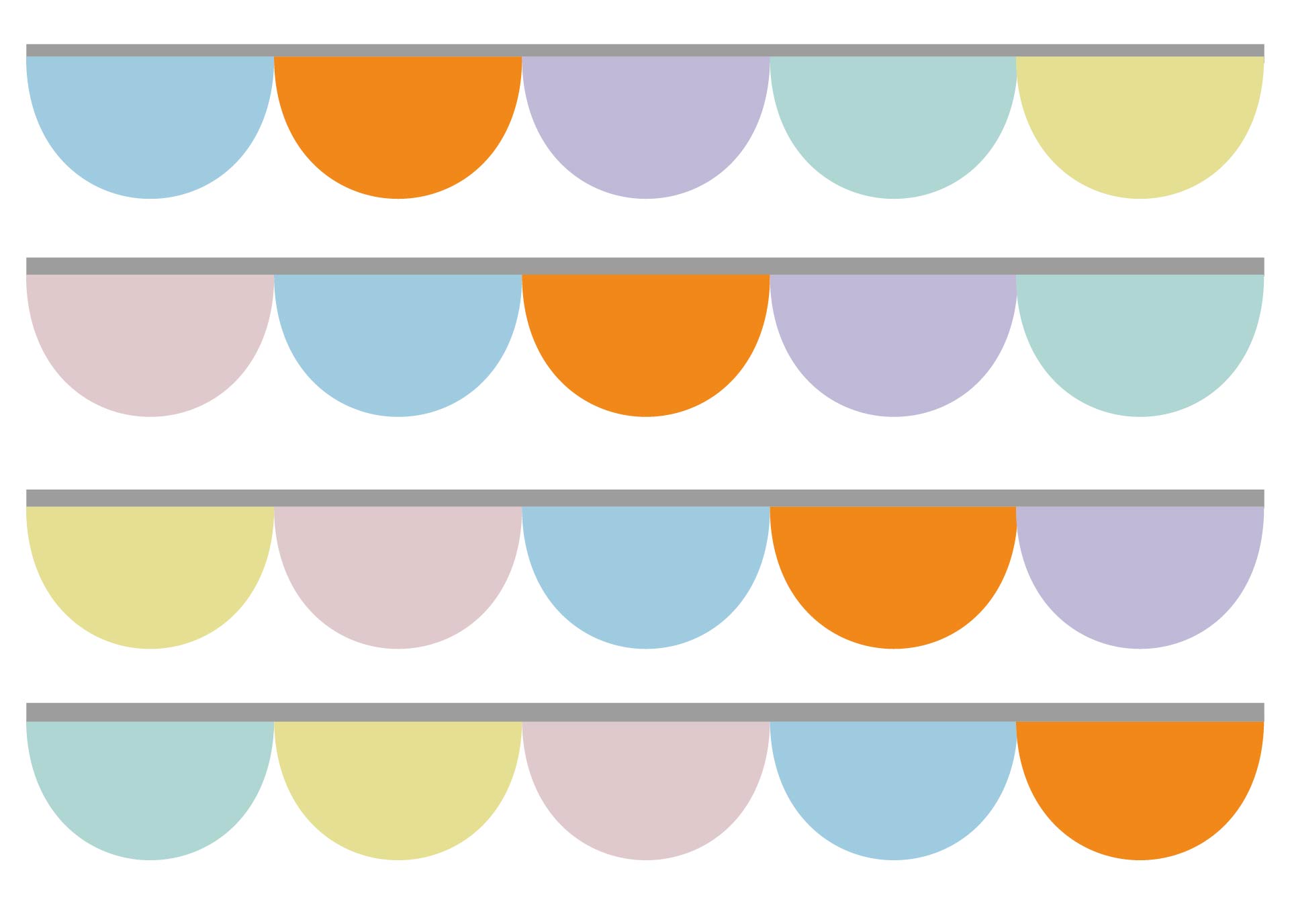 Scalloped Paper Garland Printable