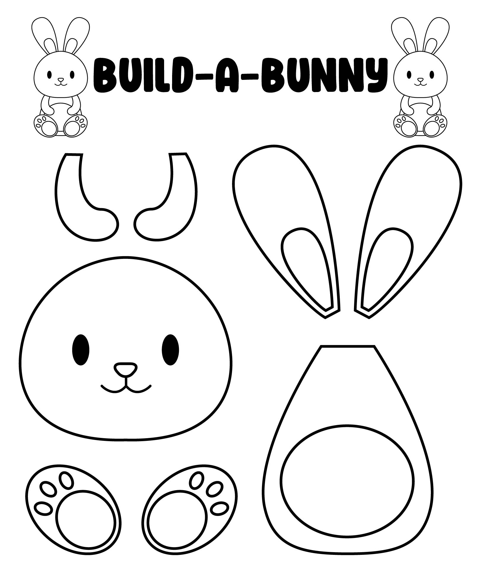 Simple Paper Craft Printable Easter Cutouts