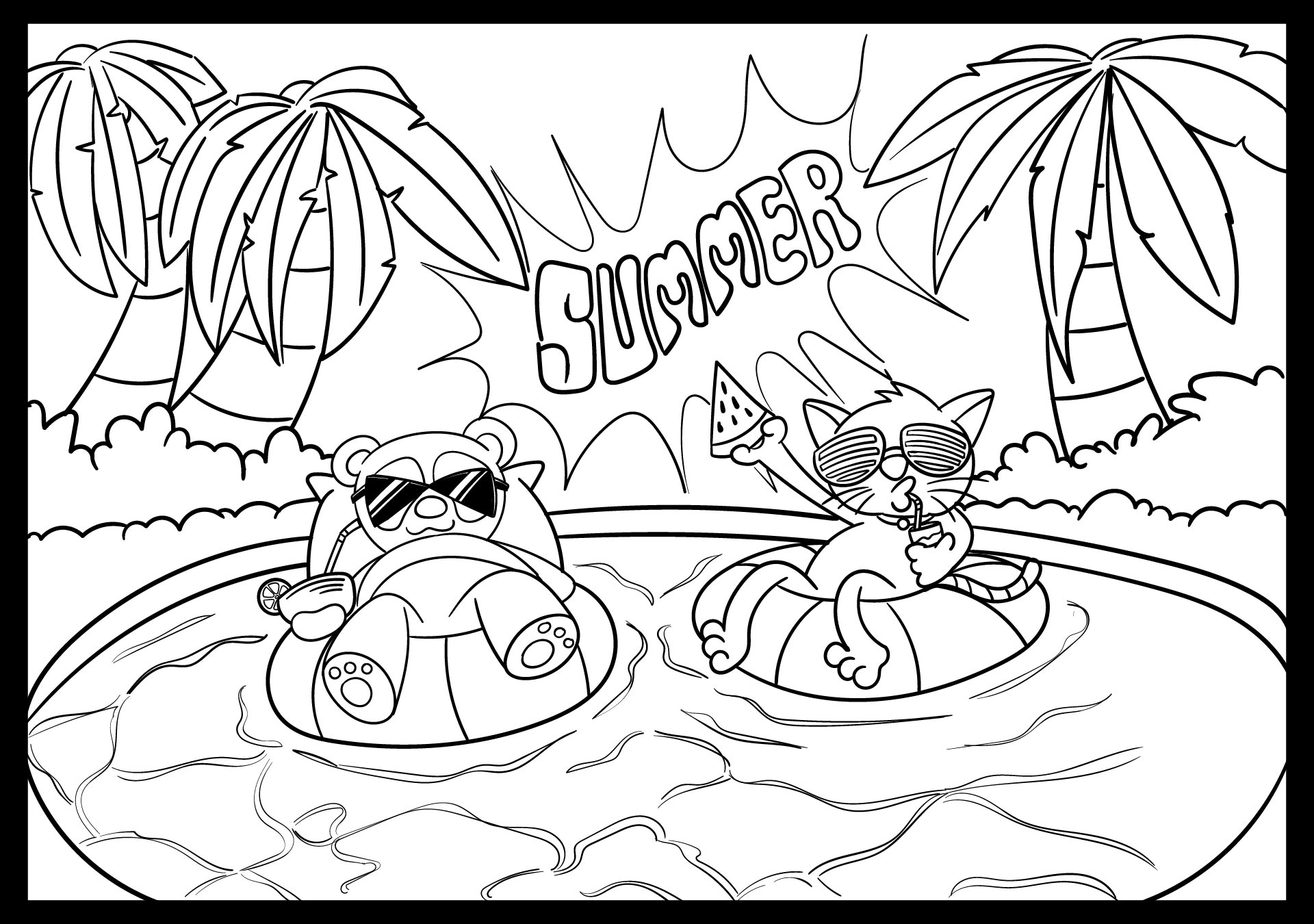 Summer Coloring Pages for Kids