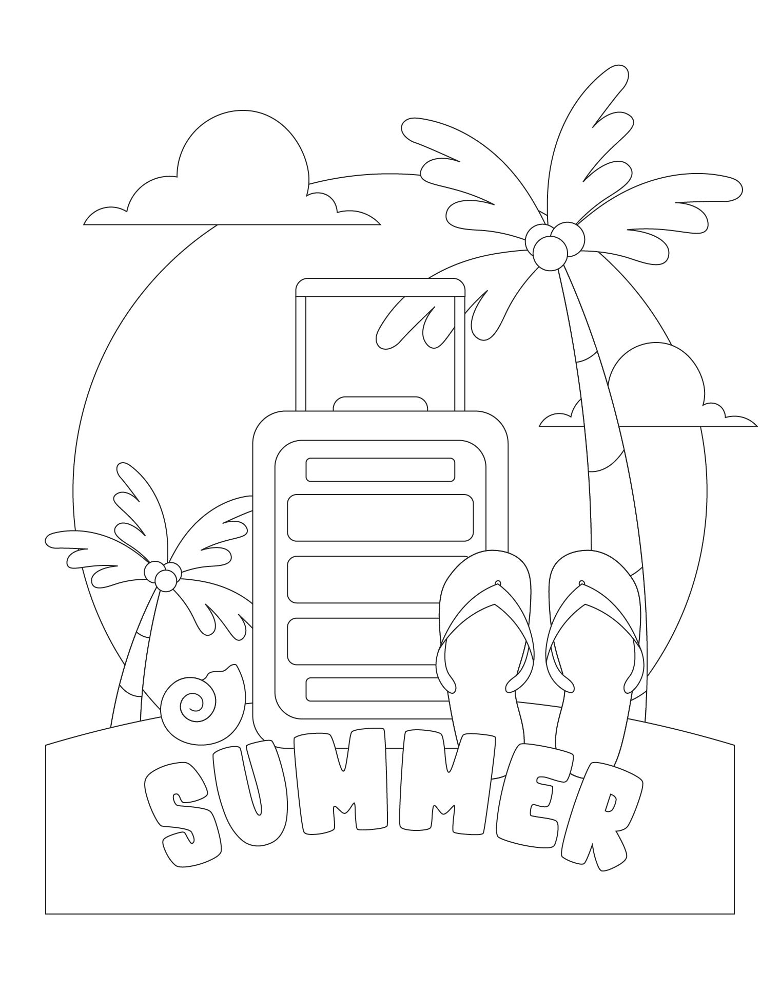 Summer Coloring Sheets for Kids