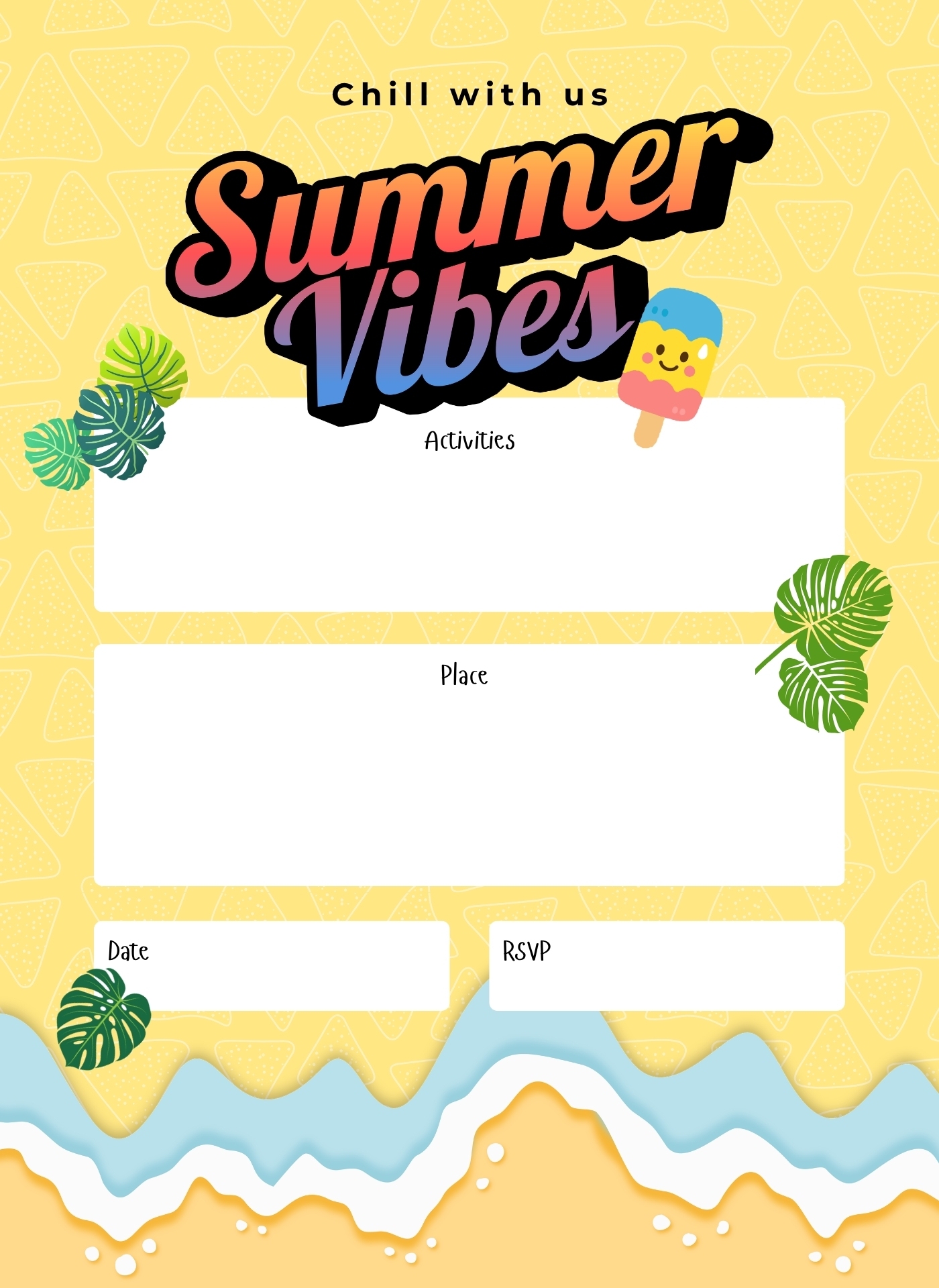 Summer Party Invitations Printable
