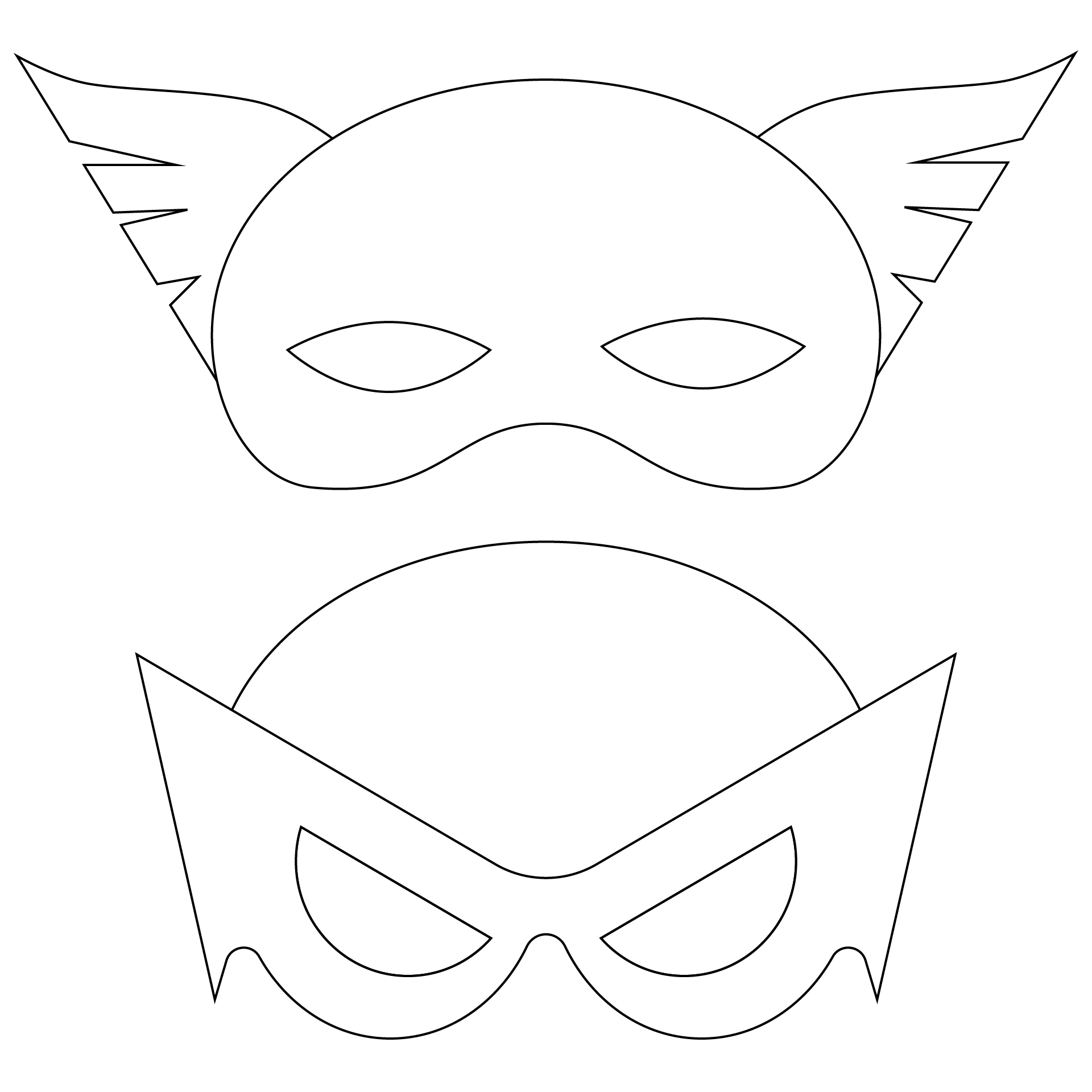 Superhero Mask Cutouts for School Activities