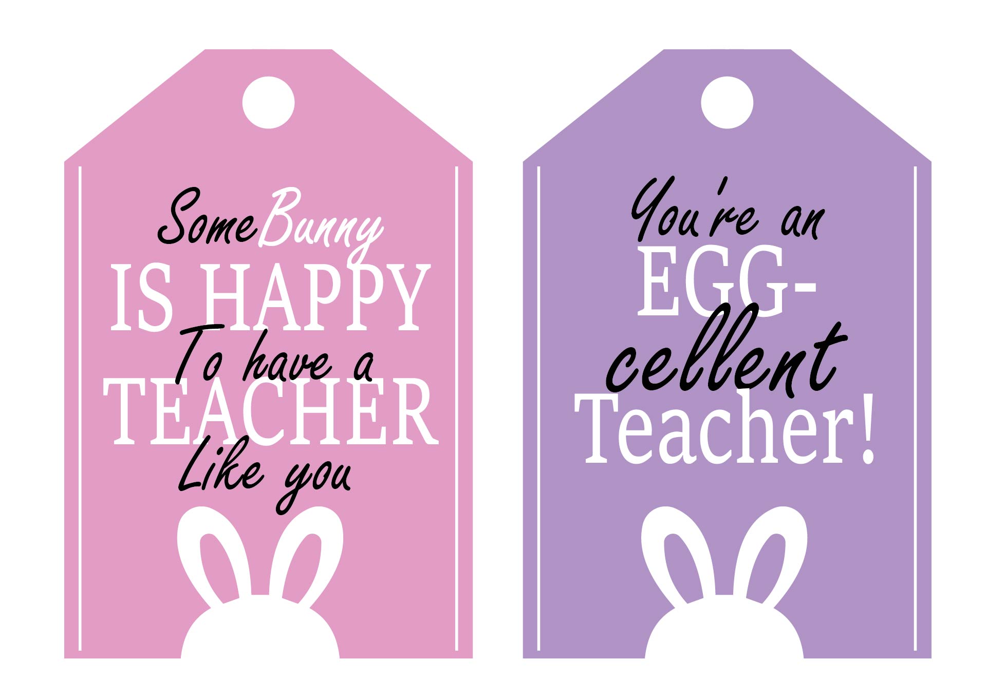 Teacher-Themed Easter Gift Tags Printable Teacher-Themed Easter Gift Tags Printable