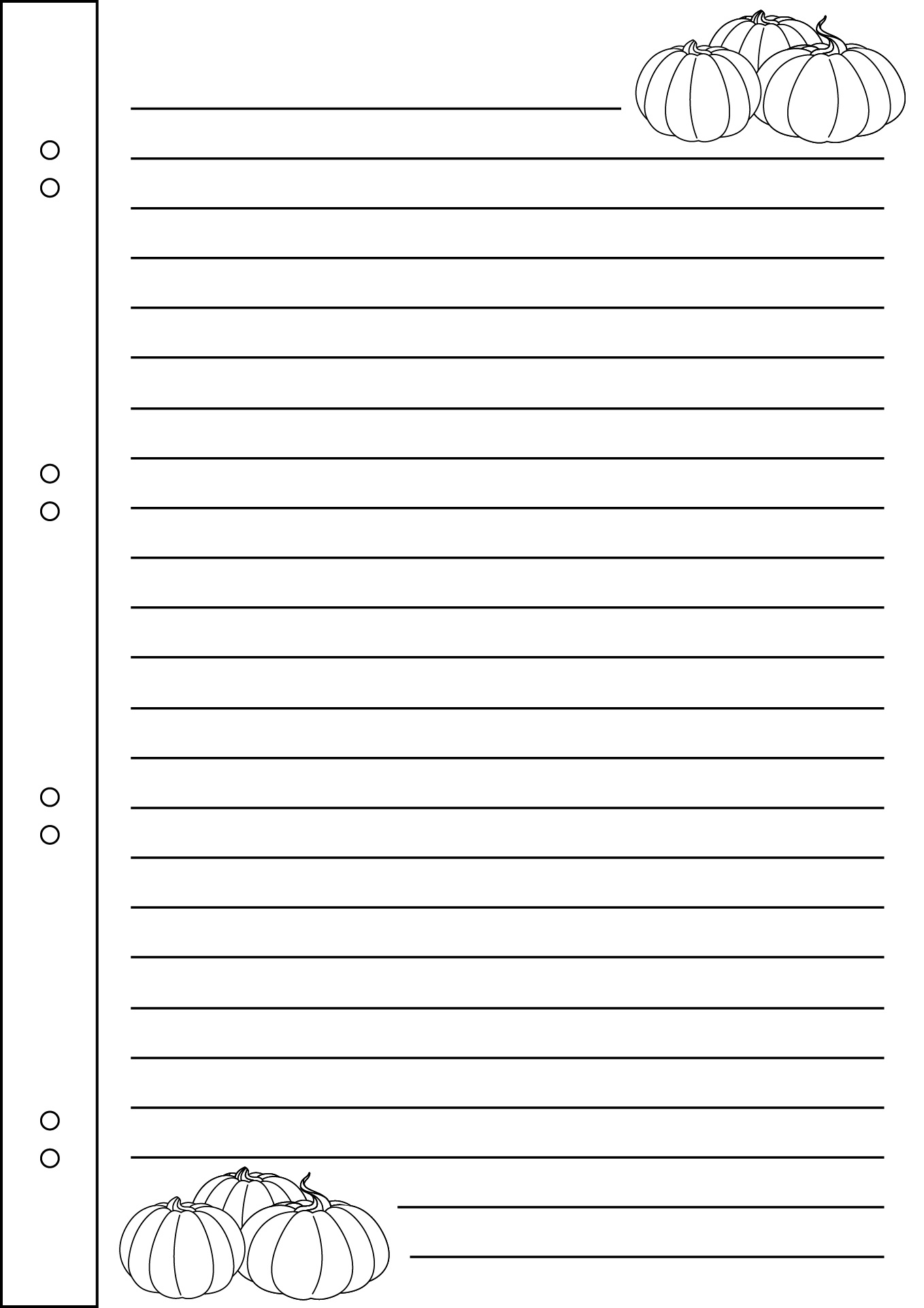 Thanksgiving Turkey Writing Paper Printable