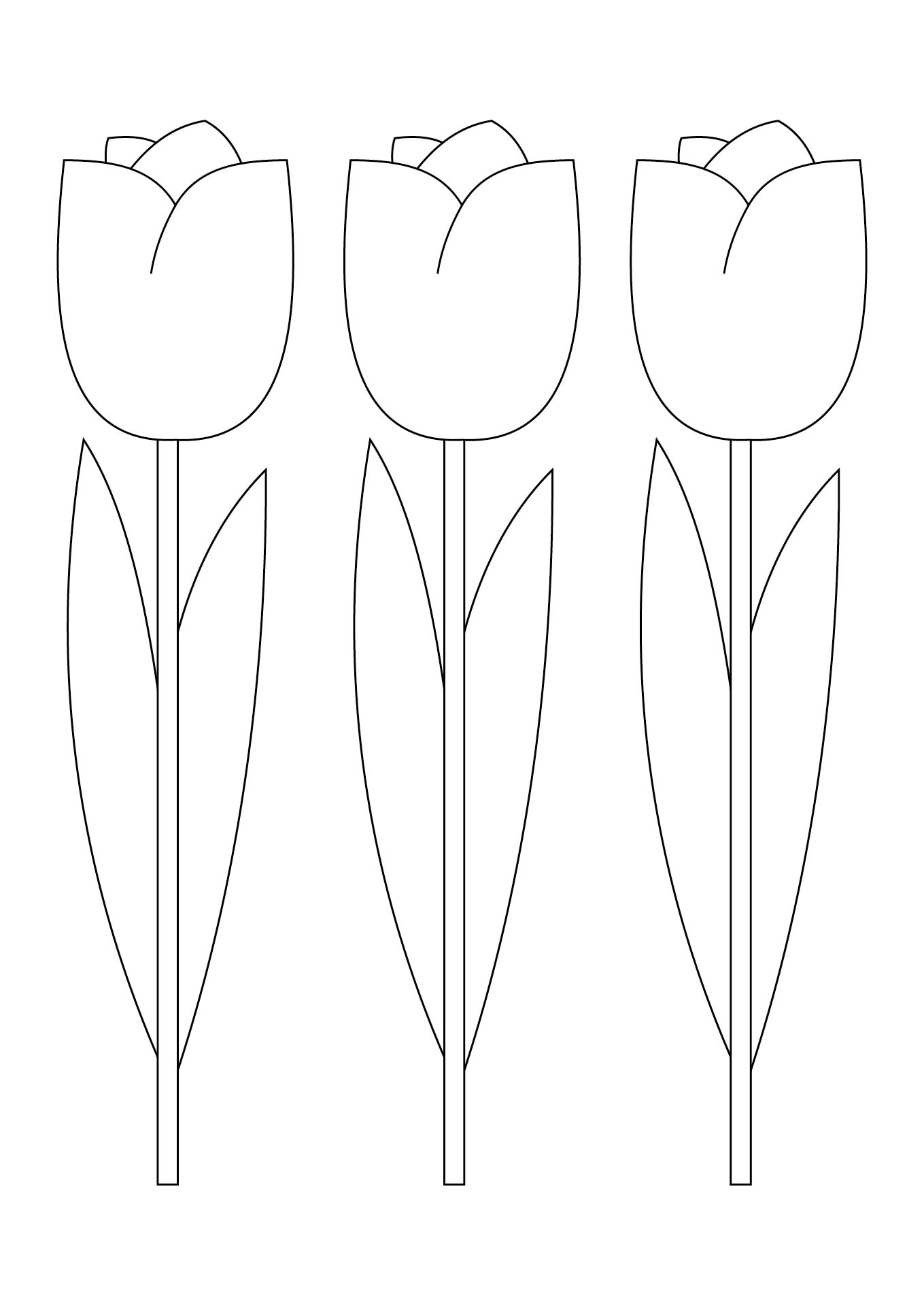 Tulip Theme Easter Basket Pattern Decoration