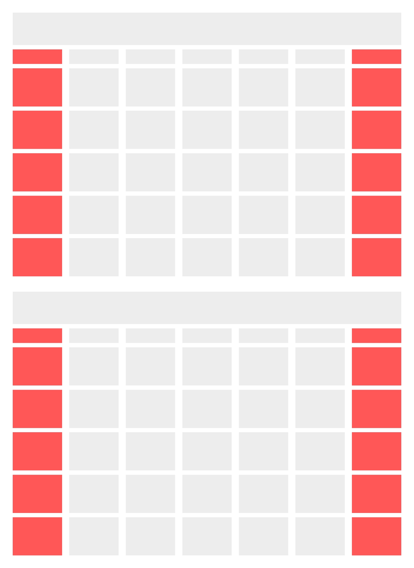 Two-Month Calendar Printable Calendar Template