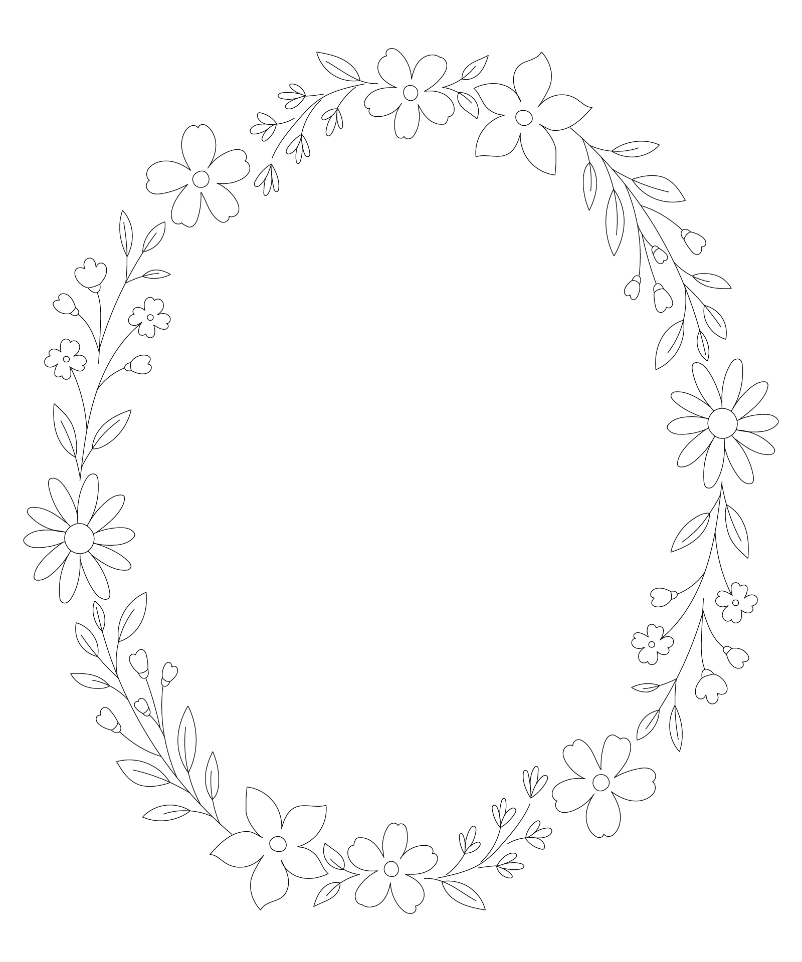 Ornate Floral Frame Coloring Page Ornate Floral Frame Coloring Page