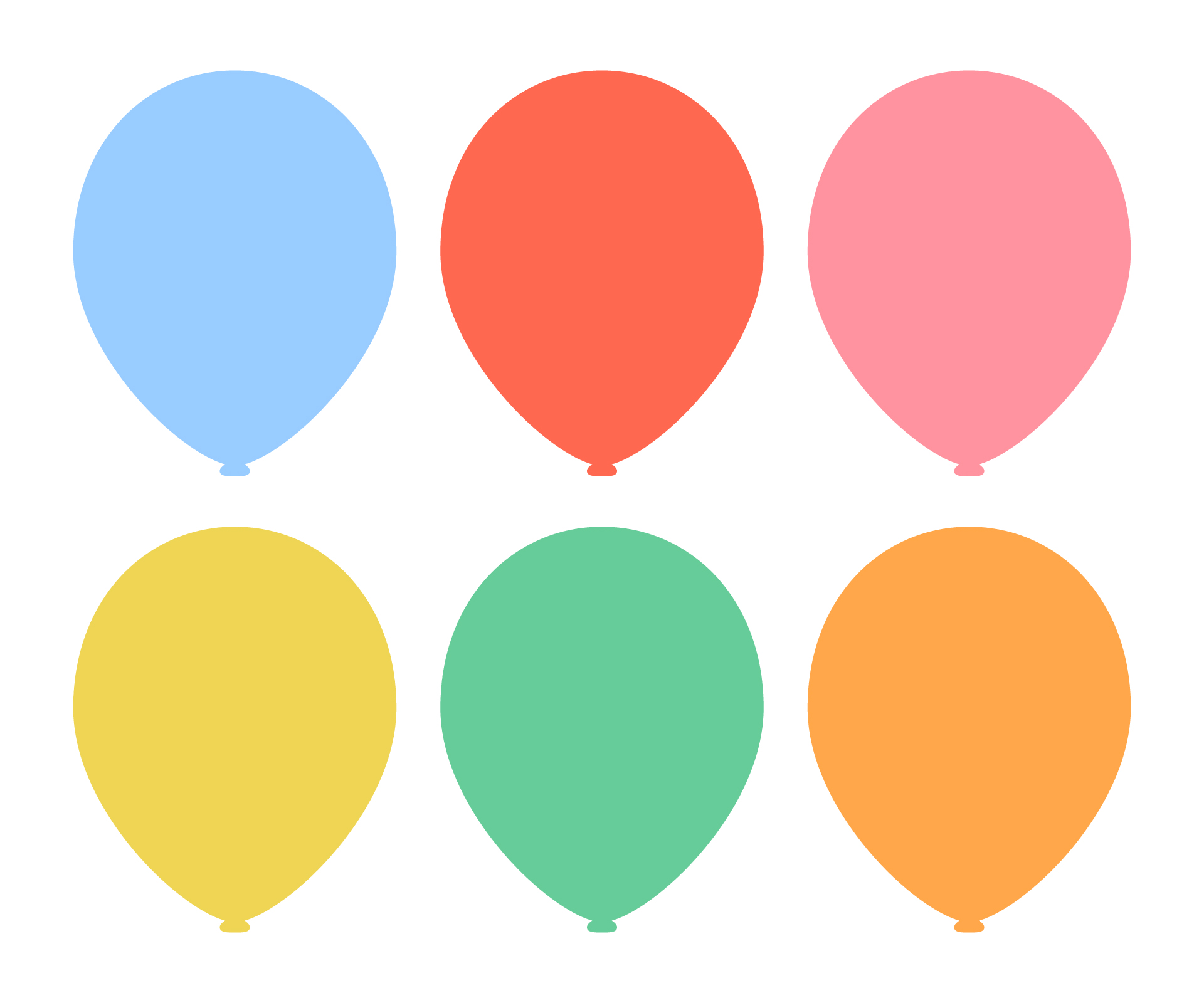 Large Colorful Balloon Card Cutouts Decorations Large Colorful Balloon Card Cutouts Decorations