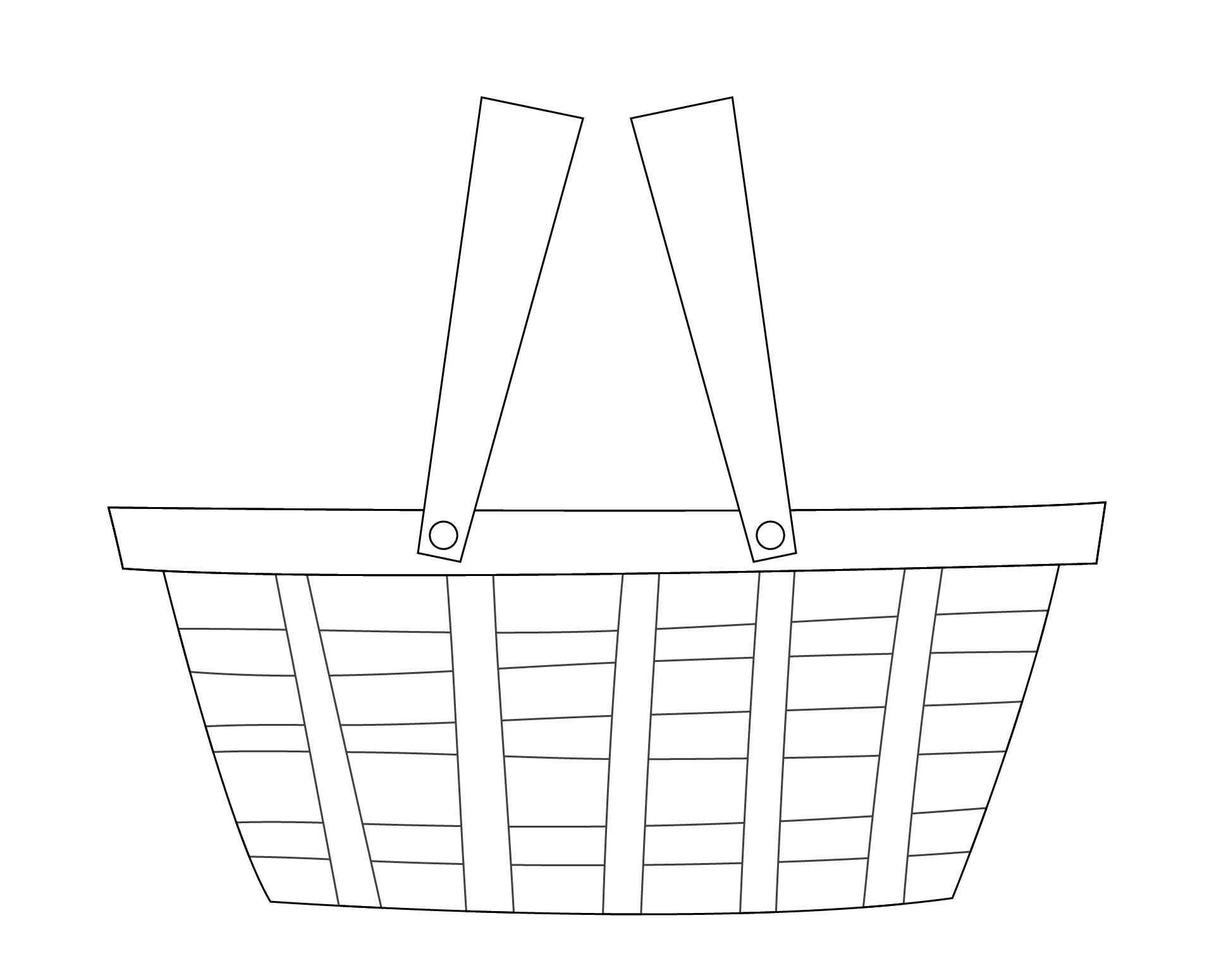 Picnic Basket Outline Picnic Basket Outline