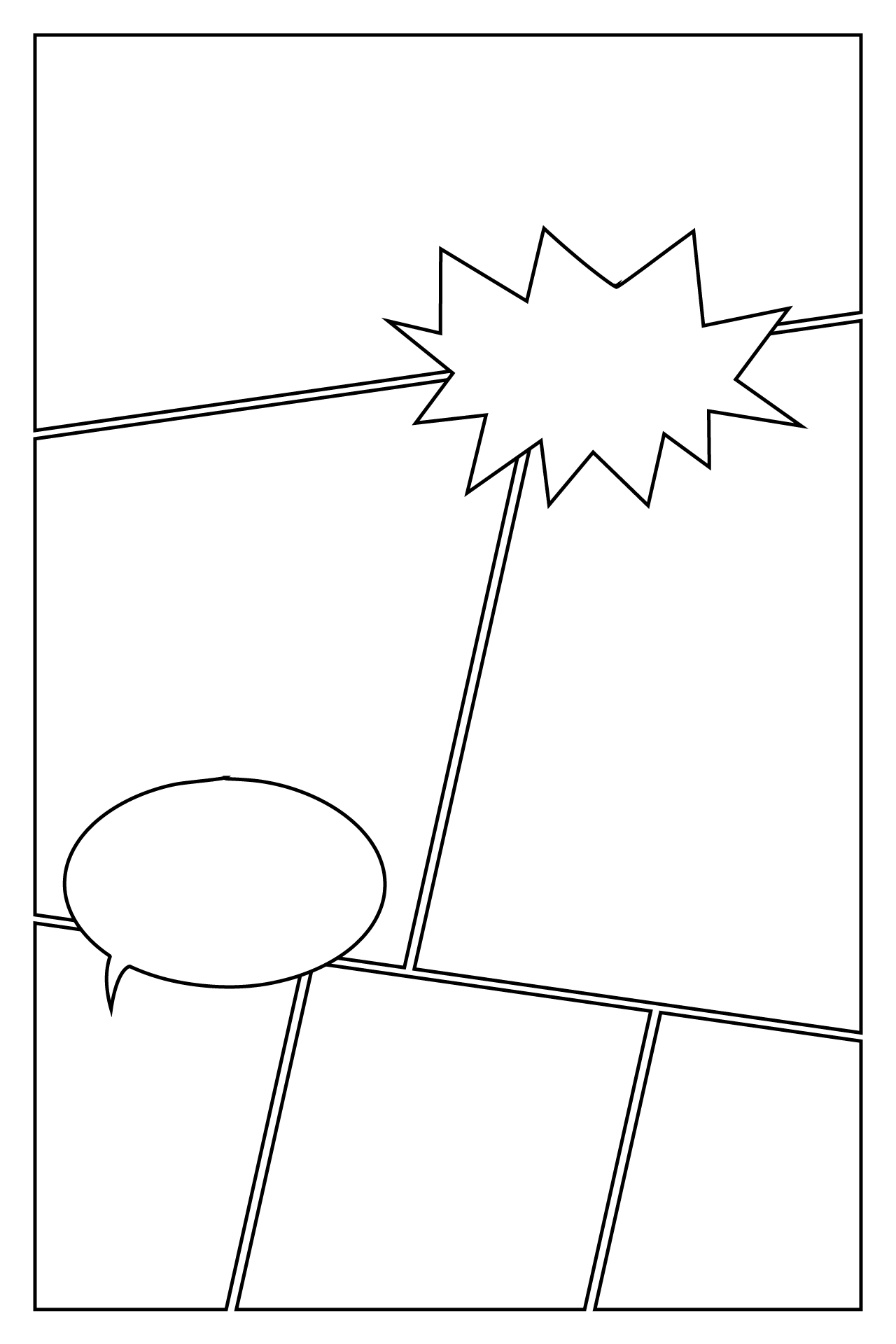Comic Book Template For Creative Kids