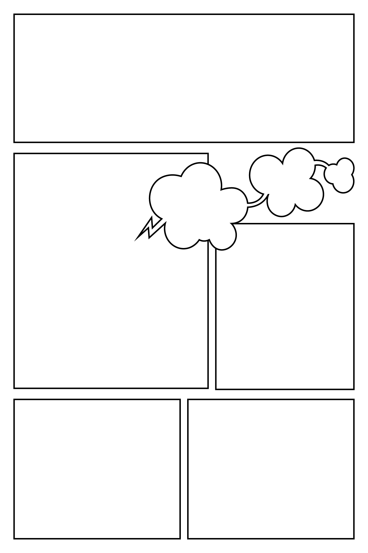 Blank Large Comic Sketchbook Template