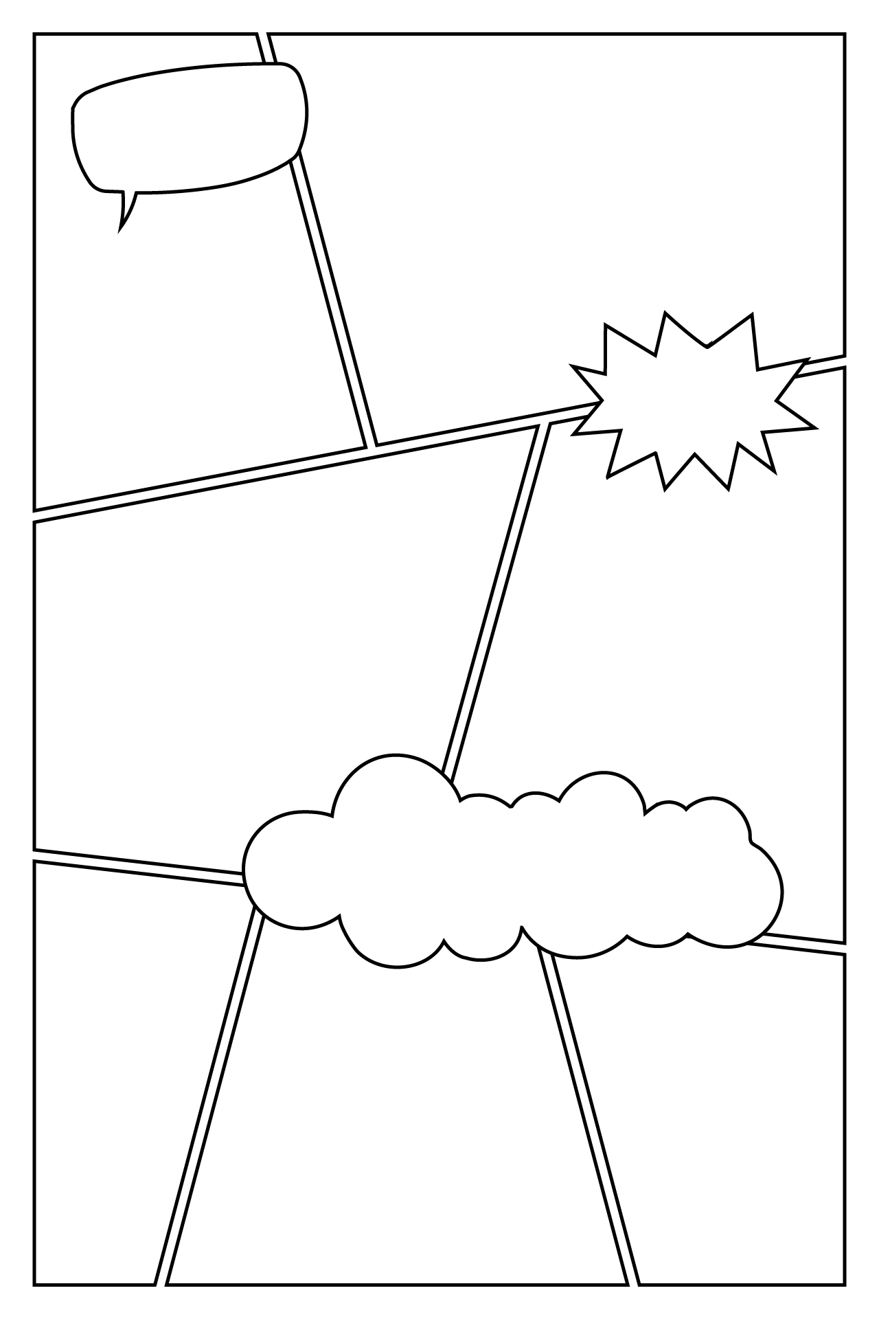 Blank Comic Book Art Strip Template