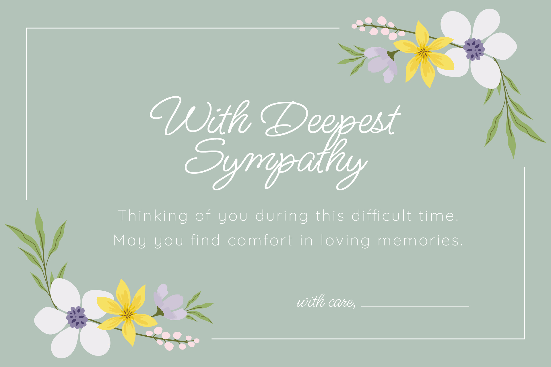 Sympathy Card Template