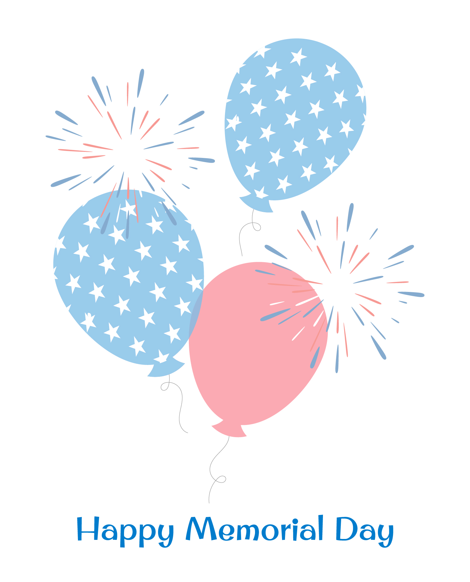 Memorial Day Handprint Fireworks Art Wall Poster