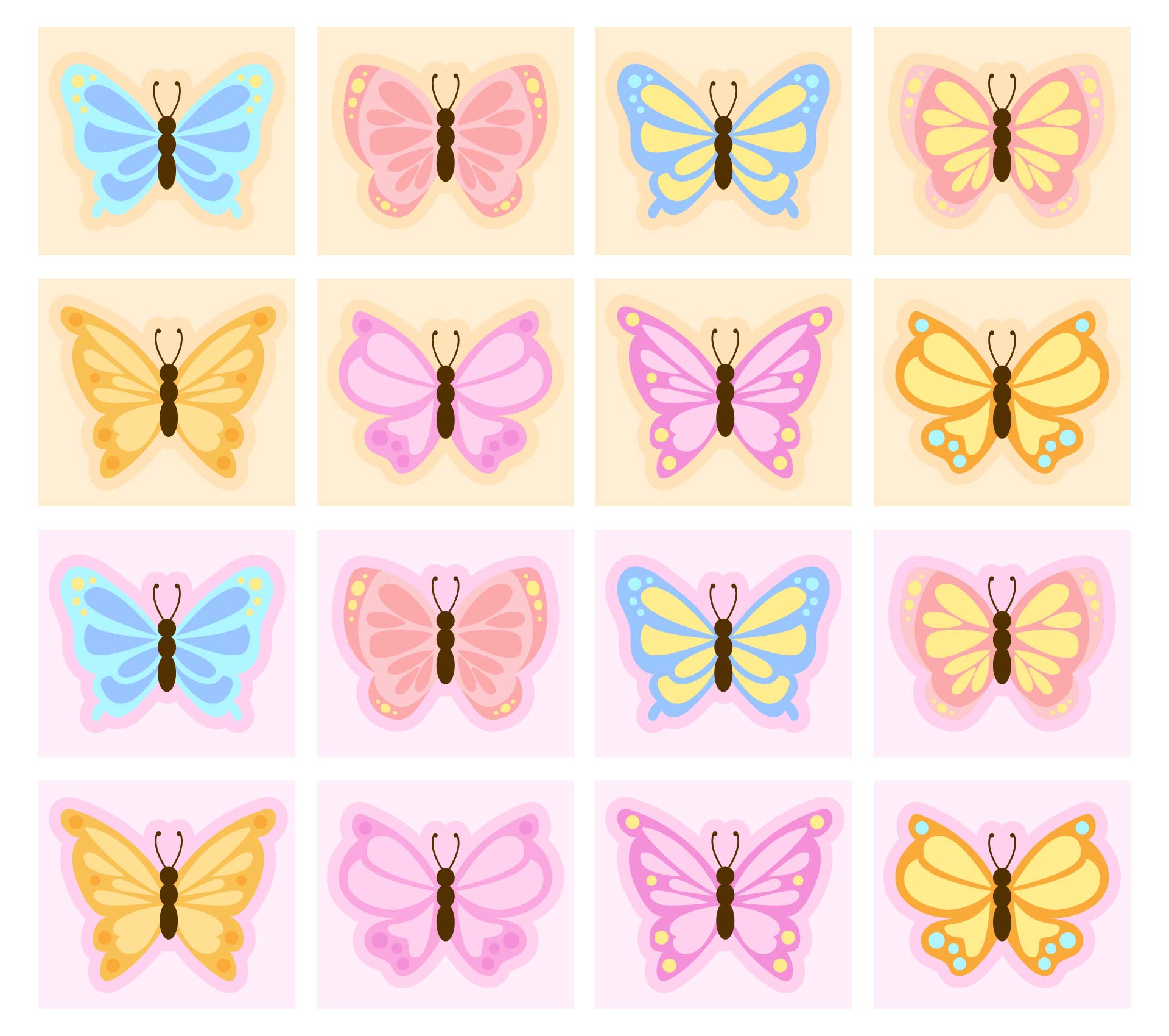 Spring Butterfly Matching Game Printable For Kids