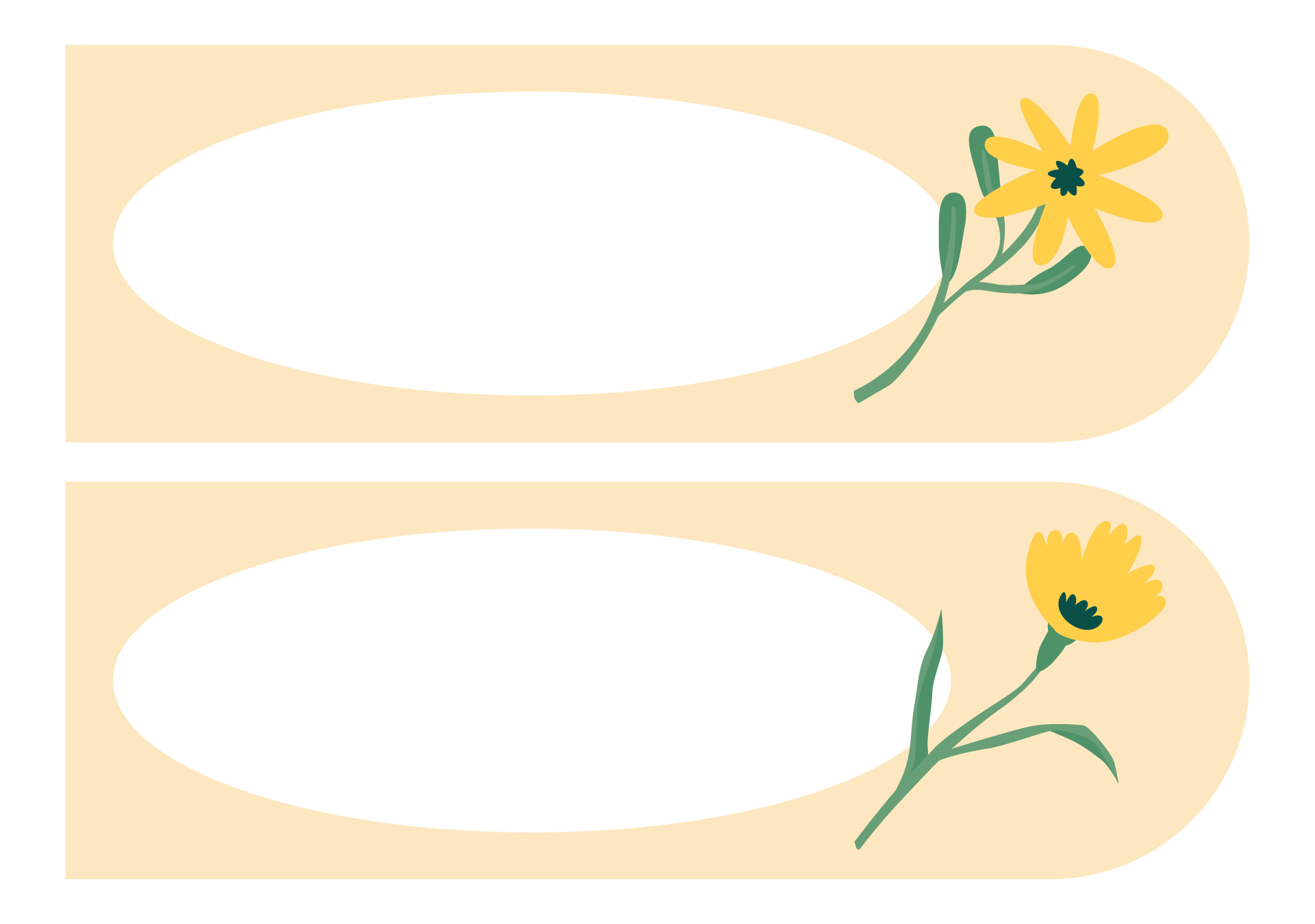 Flower Name Tags For Spring Printable