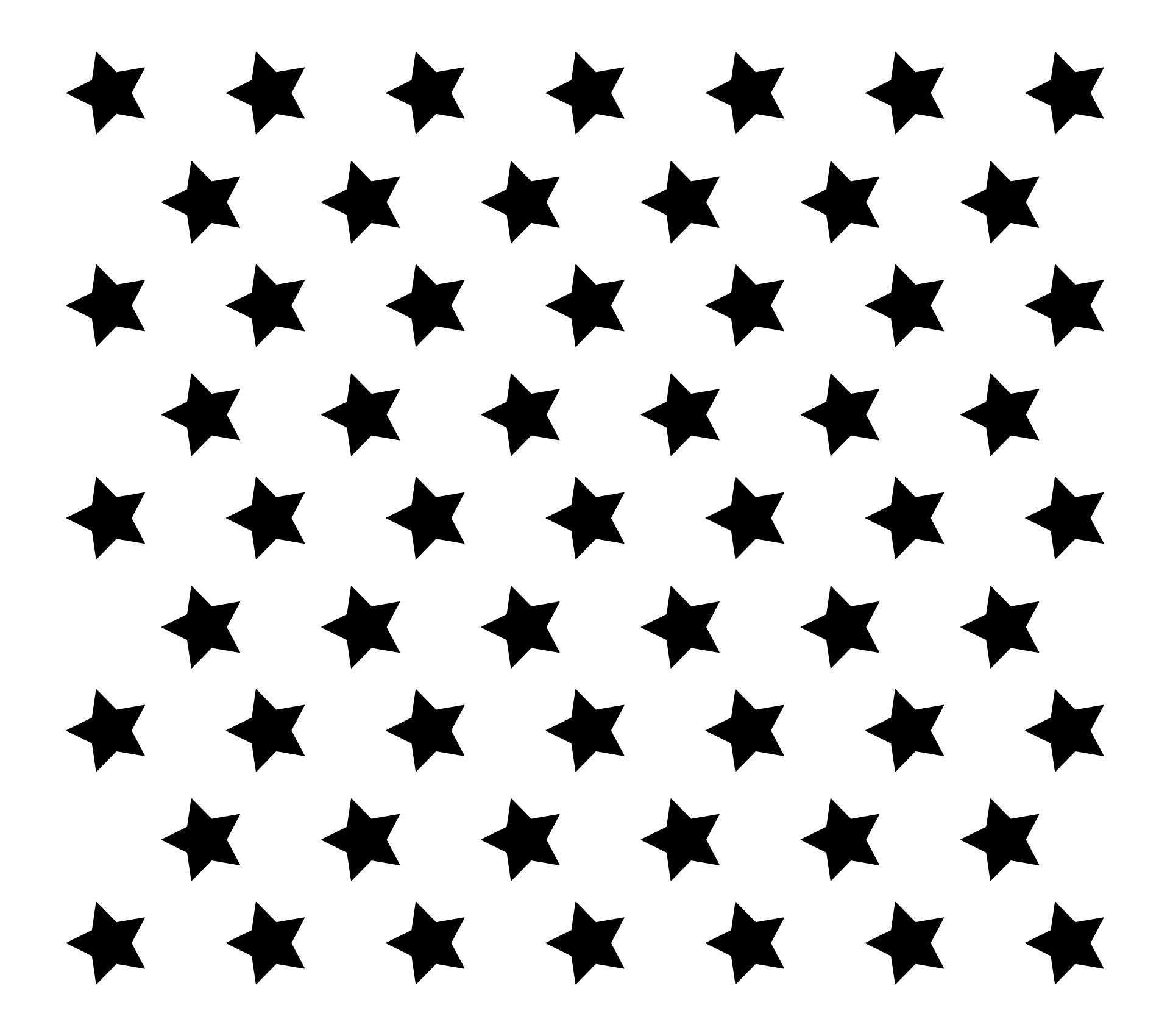 50 Star Stencil For Wood American Flag Painting