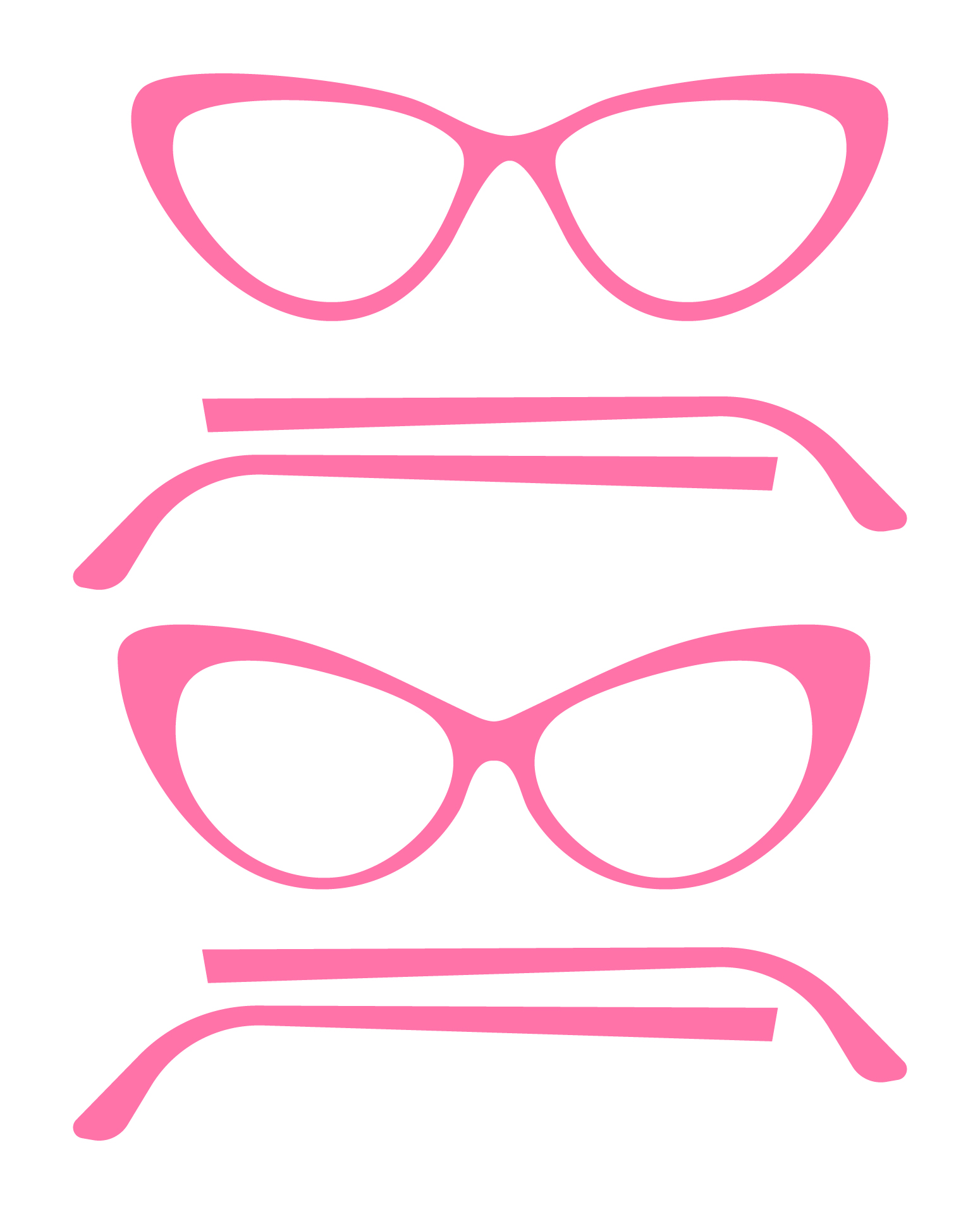 Pink Eyeglasses Template