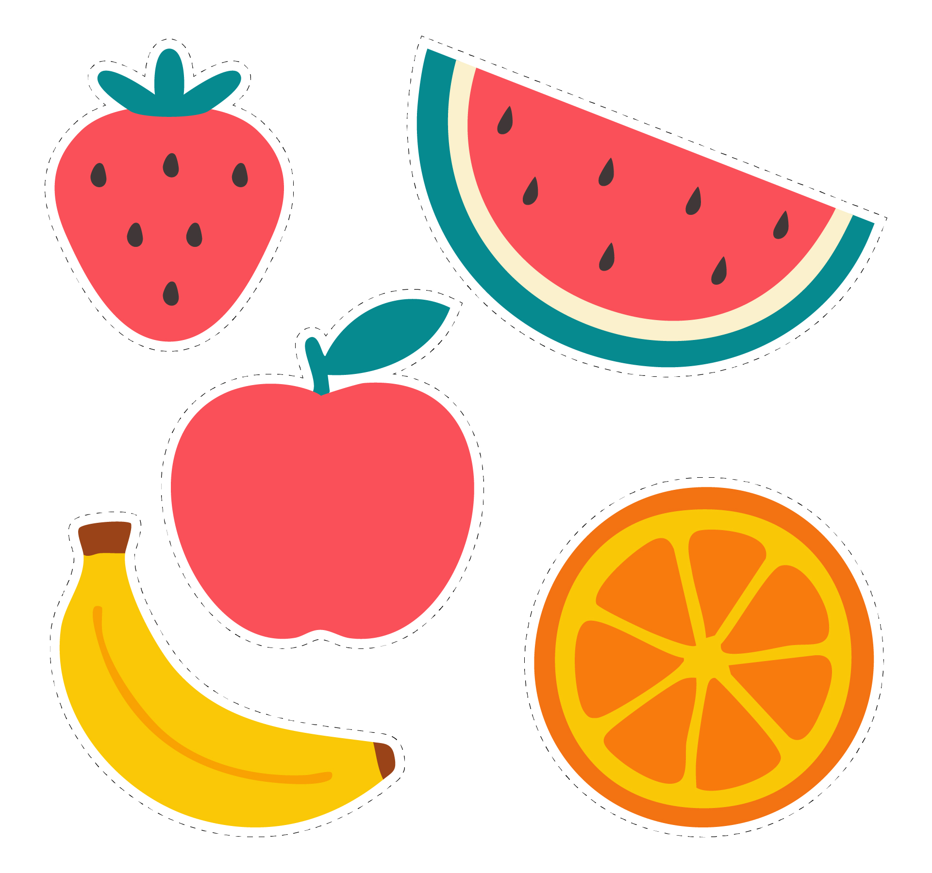 Colorful Fruit Cutouts Colorful Fruit Cutouts