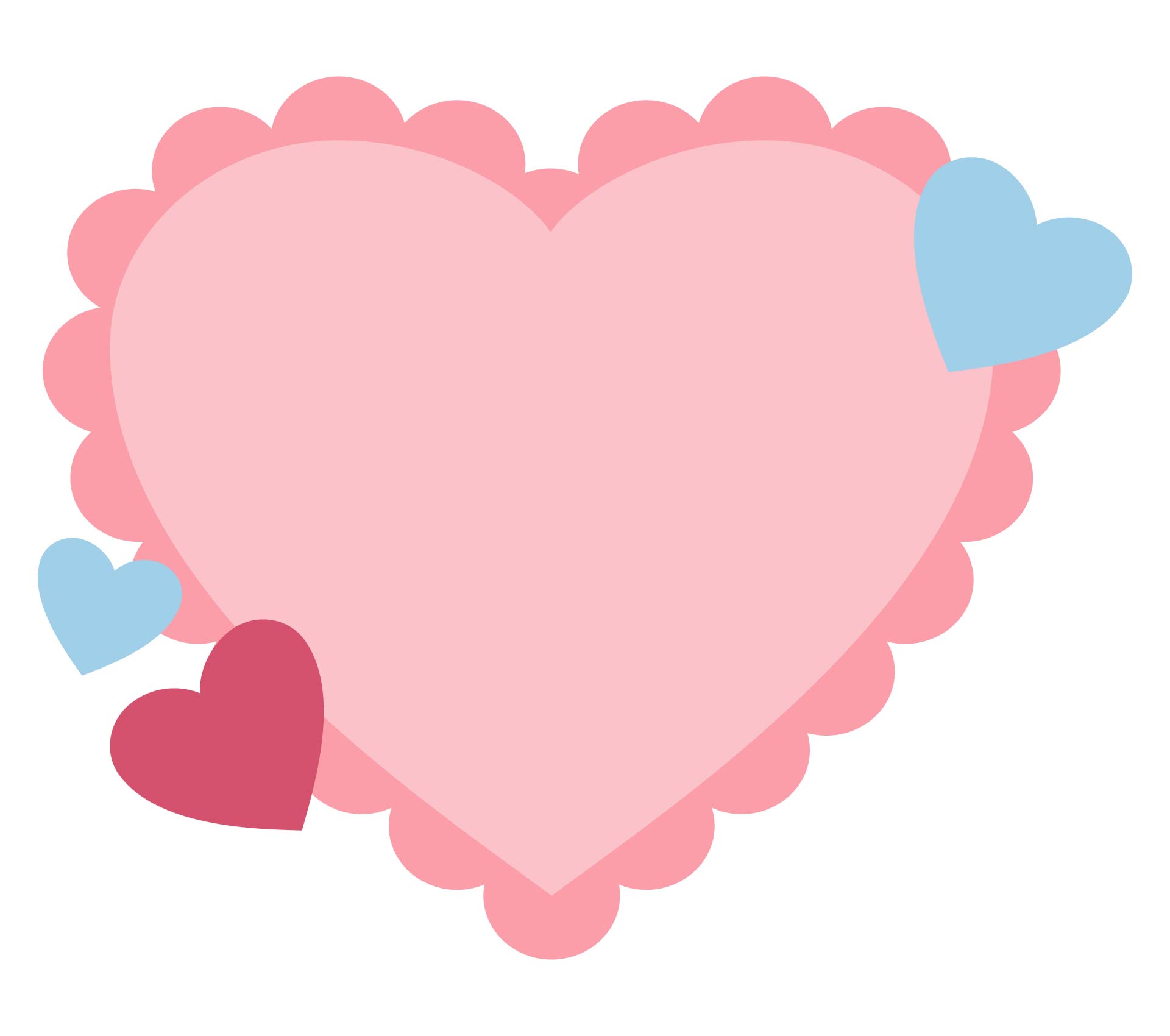 Simple Heart Name Frame Template
