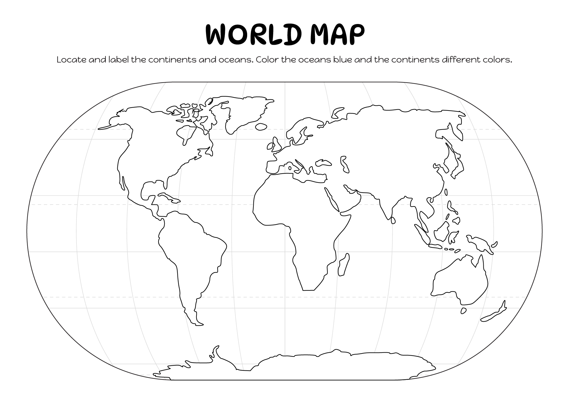 Geography Learning Map Printable