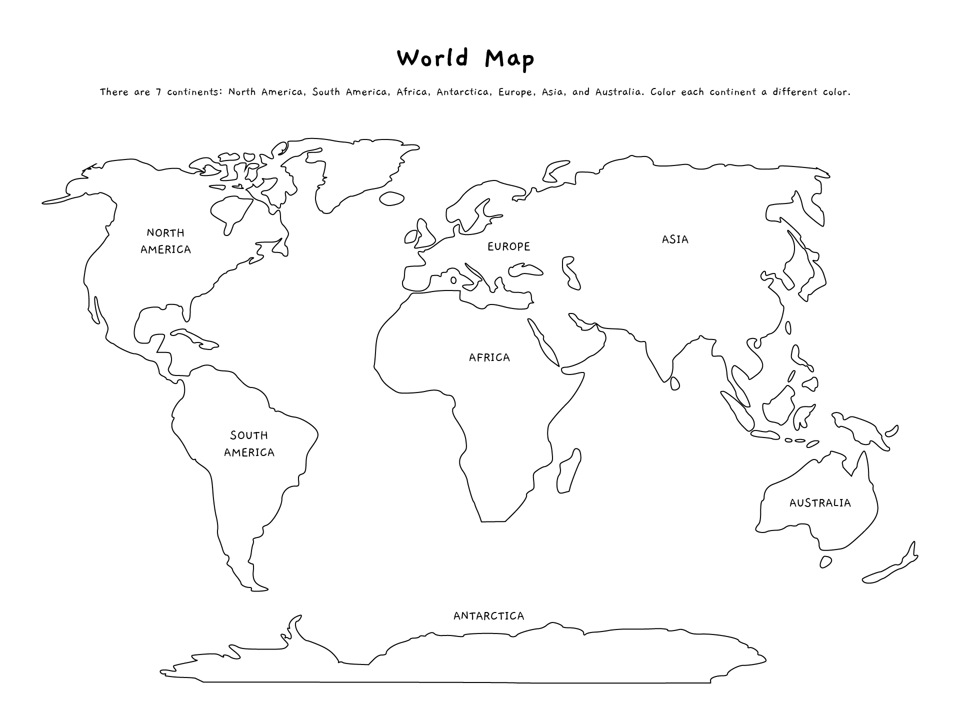 World Map Geography Activities For Kids