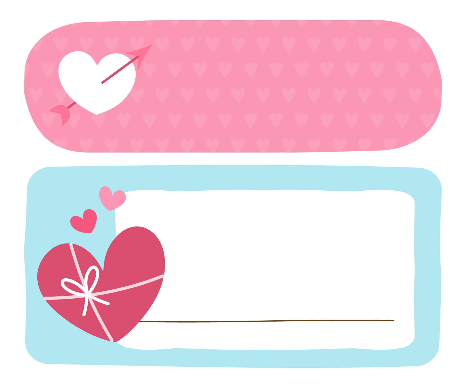 Printable Heart Theme Gift Tags
